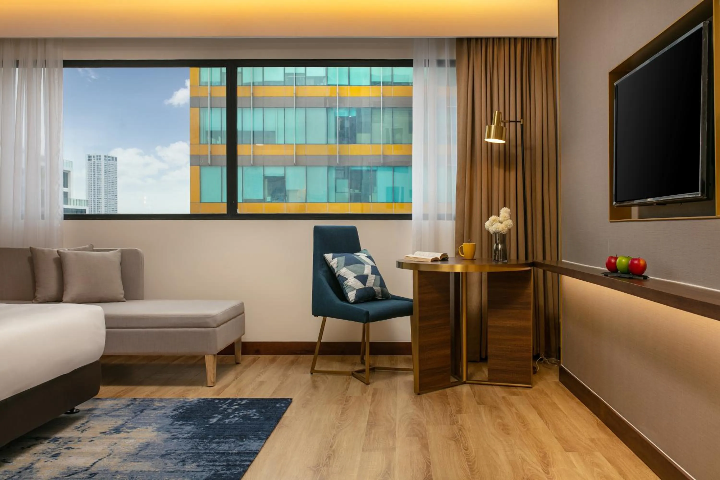 View (from property/room), Bed in Eastin Hotel & Residences Hanoi