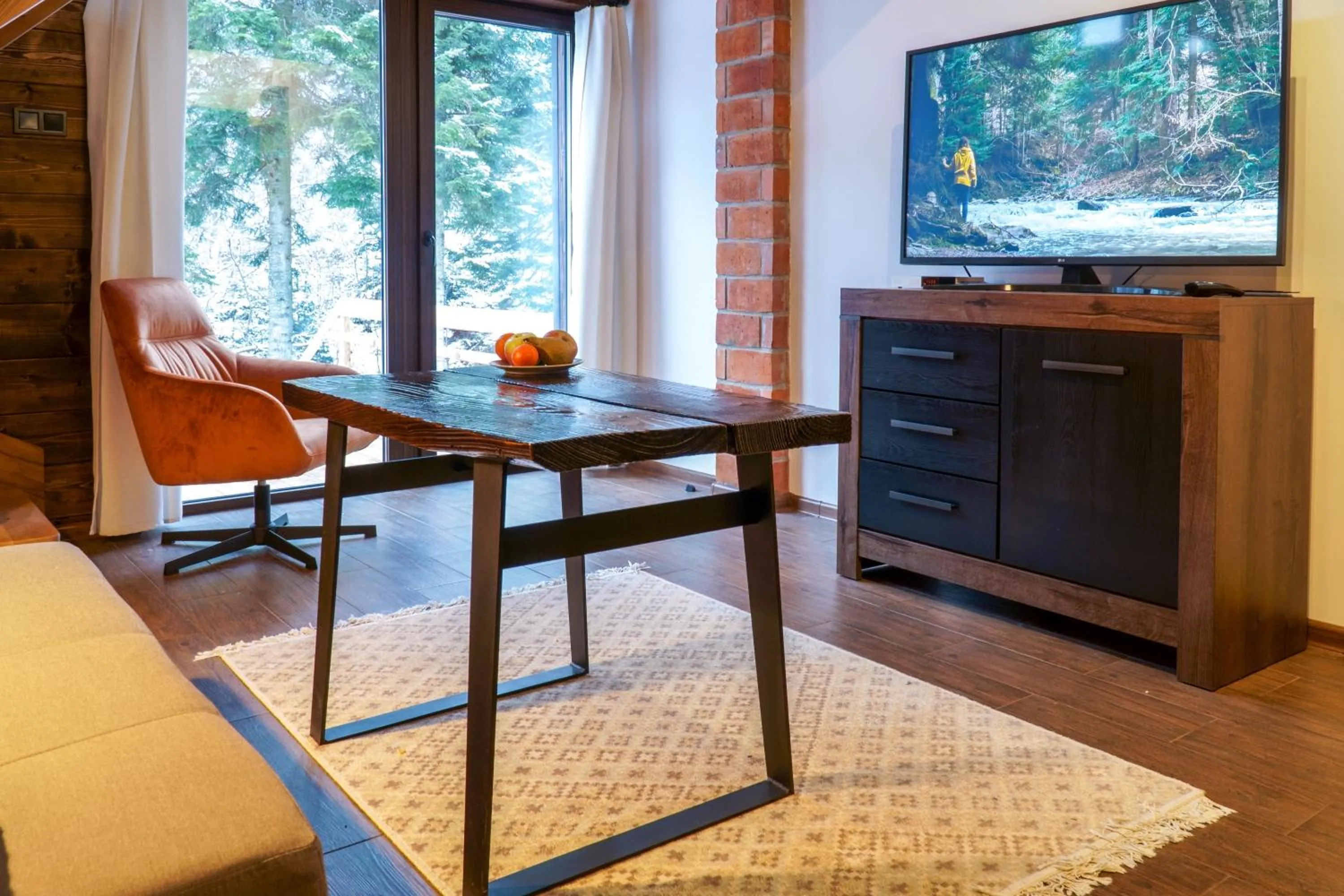 TV and multimedia in Novosiele Lifestyle Apartments - nad górską rzeką - Strefa relaksu sauna jacuzzi - Bieszczady