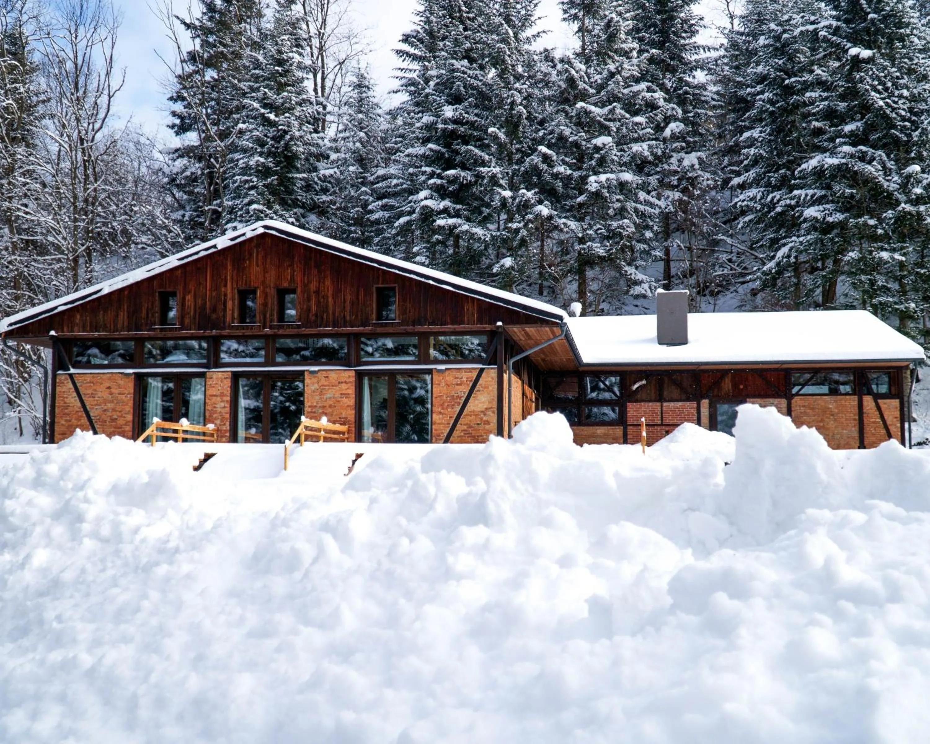 Property building in Novosiele Lifestyle Apartments - nad górską rzeką - Strefa relaksu sauna jacuzzi - Bieszczady