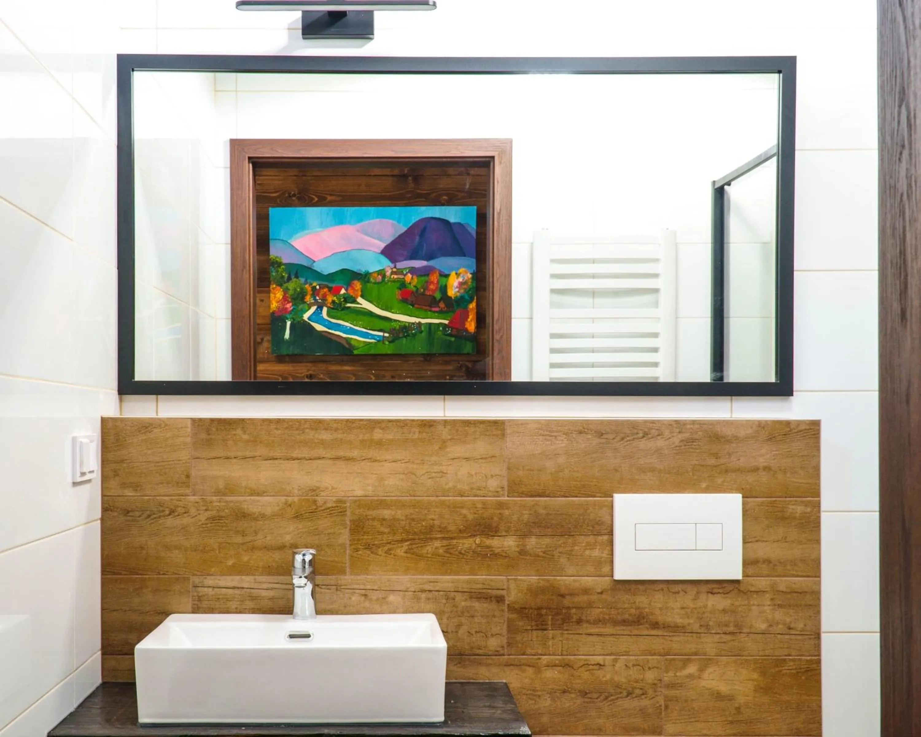 Bathroom in Novosiele Lifestyle Apartments - nad górską rzeką - Strefa relaksu sauna jacuzzi - Bieszczady