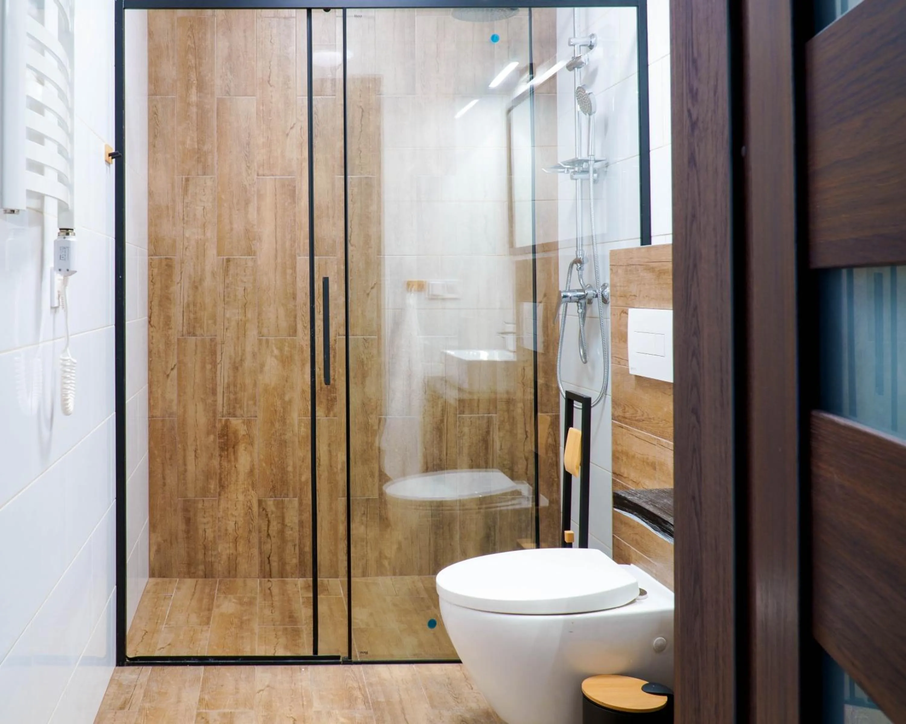 Bathroom in Novosiele Lifestyle Apartments - nad górską rzeką - Strefa relaksu sauna jacuzzi - Bieszczady