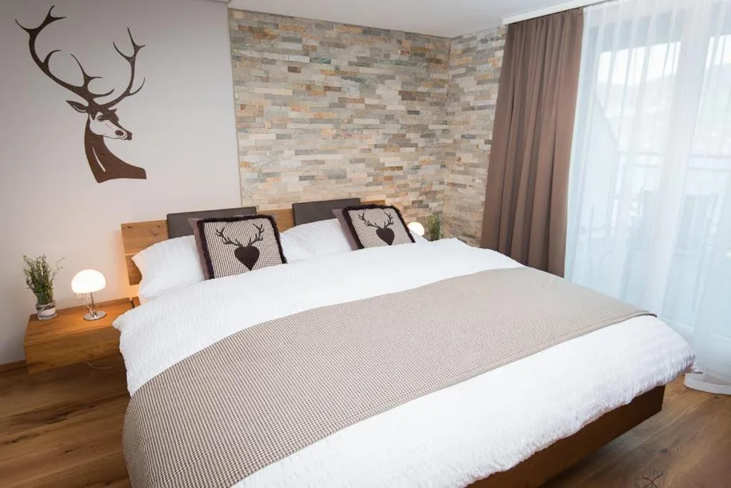 Bed in Hotel Roggerli