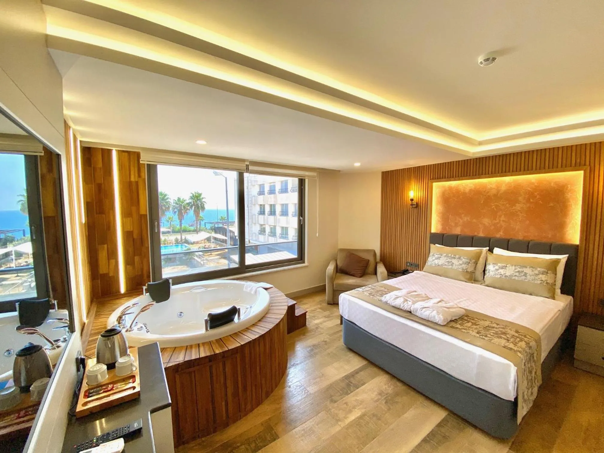 Sea view, Bed in Green Beyza Suites