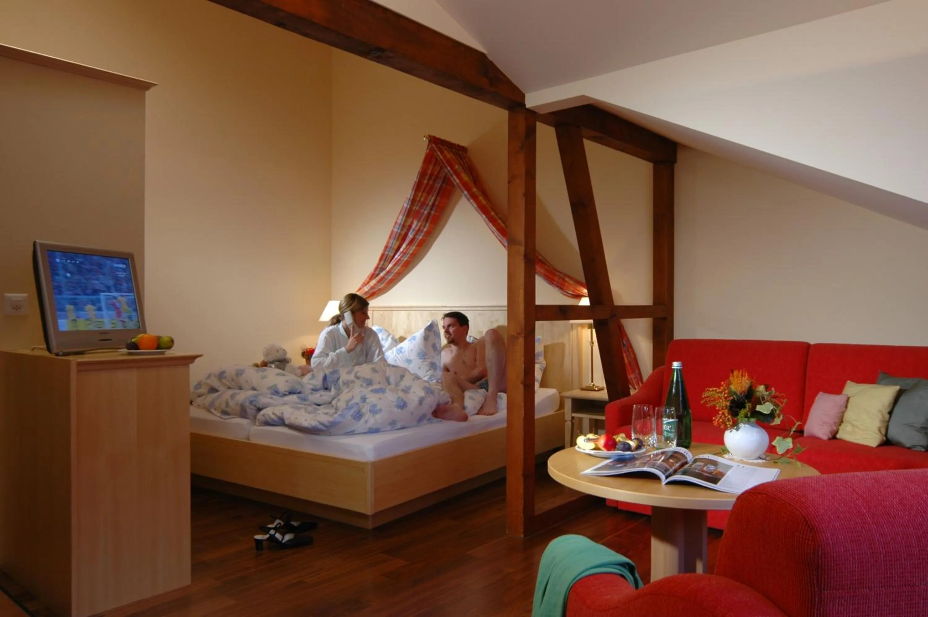 Bedroom, Bed in Alpenblick Hotel & Restaurant Wilderswil by Interlaken