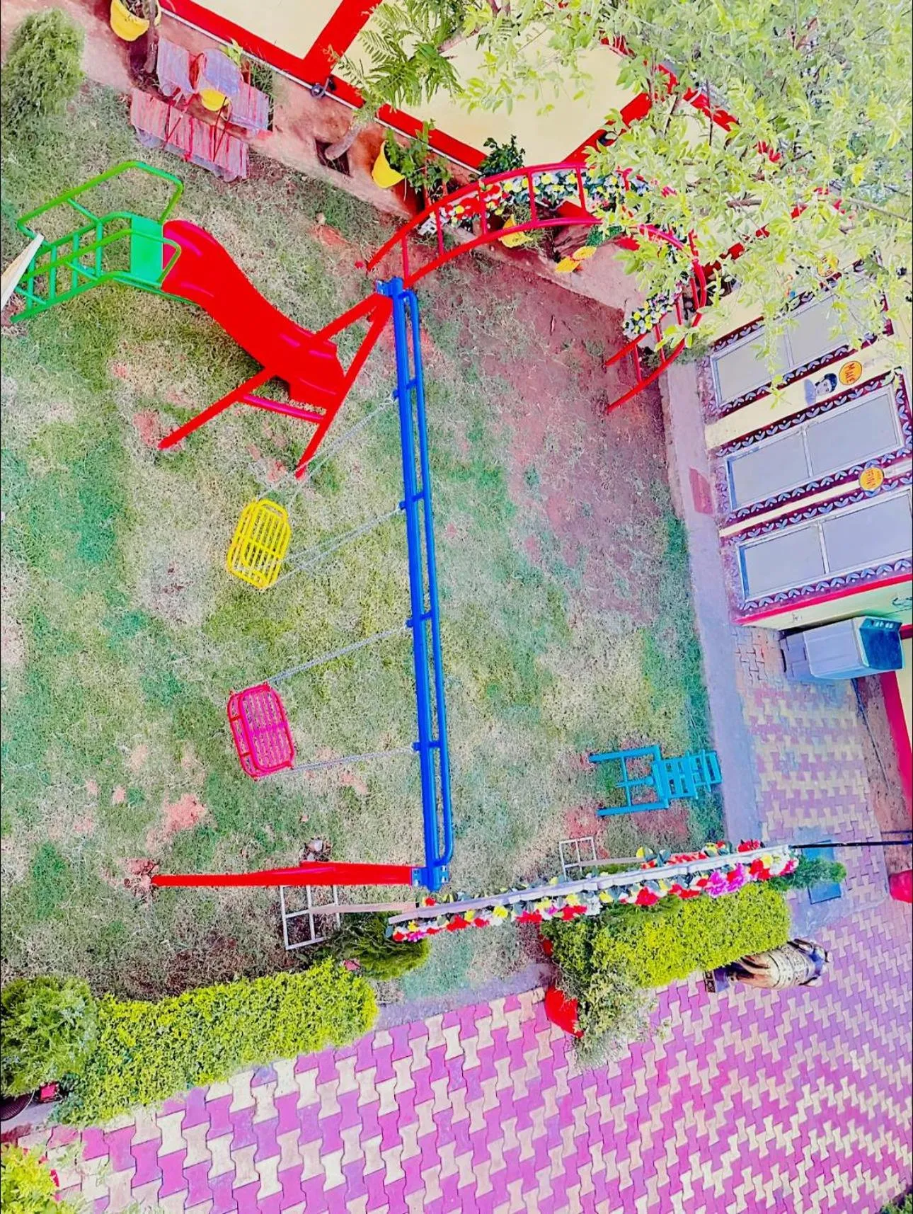 Children play ground in Bundeli Farm Resort & Banquet Orchha