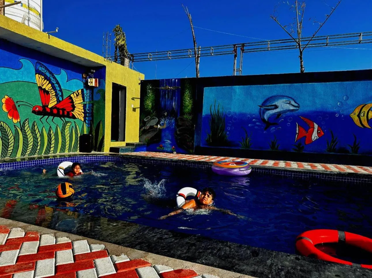 Pool view in Bundeli Farm Resort & Banquet Orchha