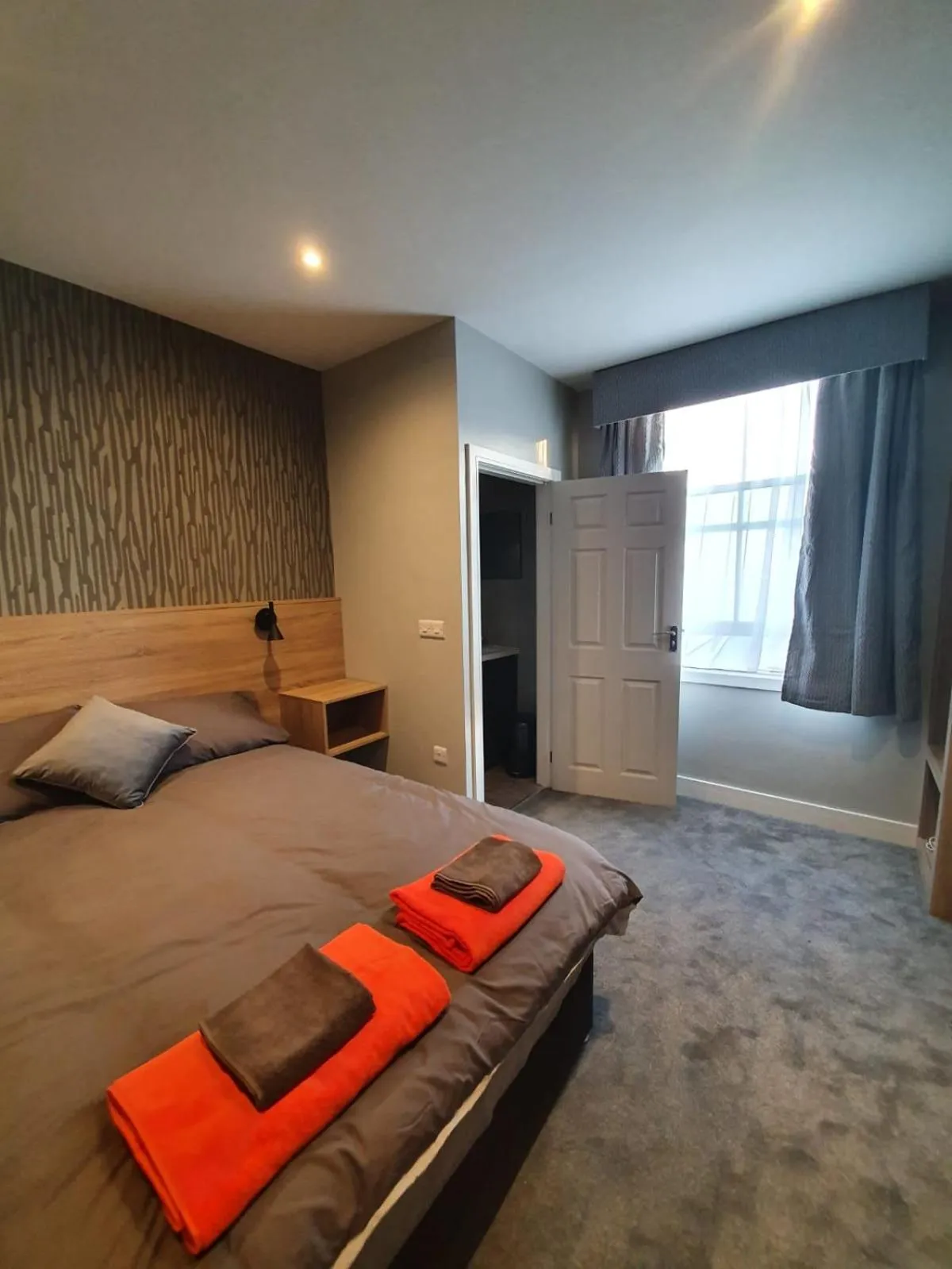 Bedroom, Bed in City Space