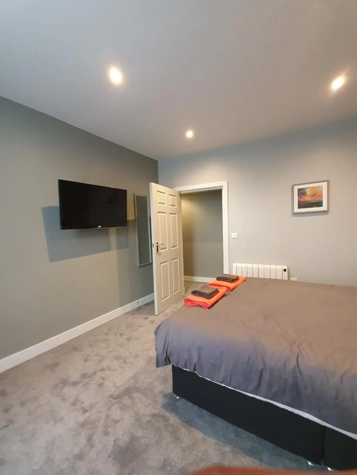 Bedroom, Bed in City Space