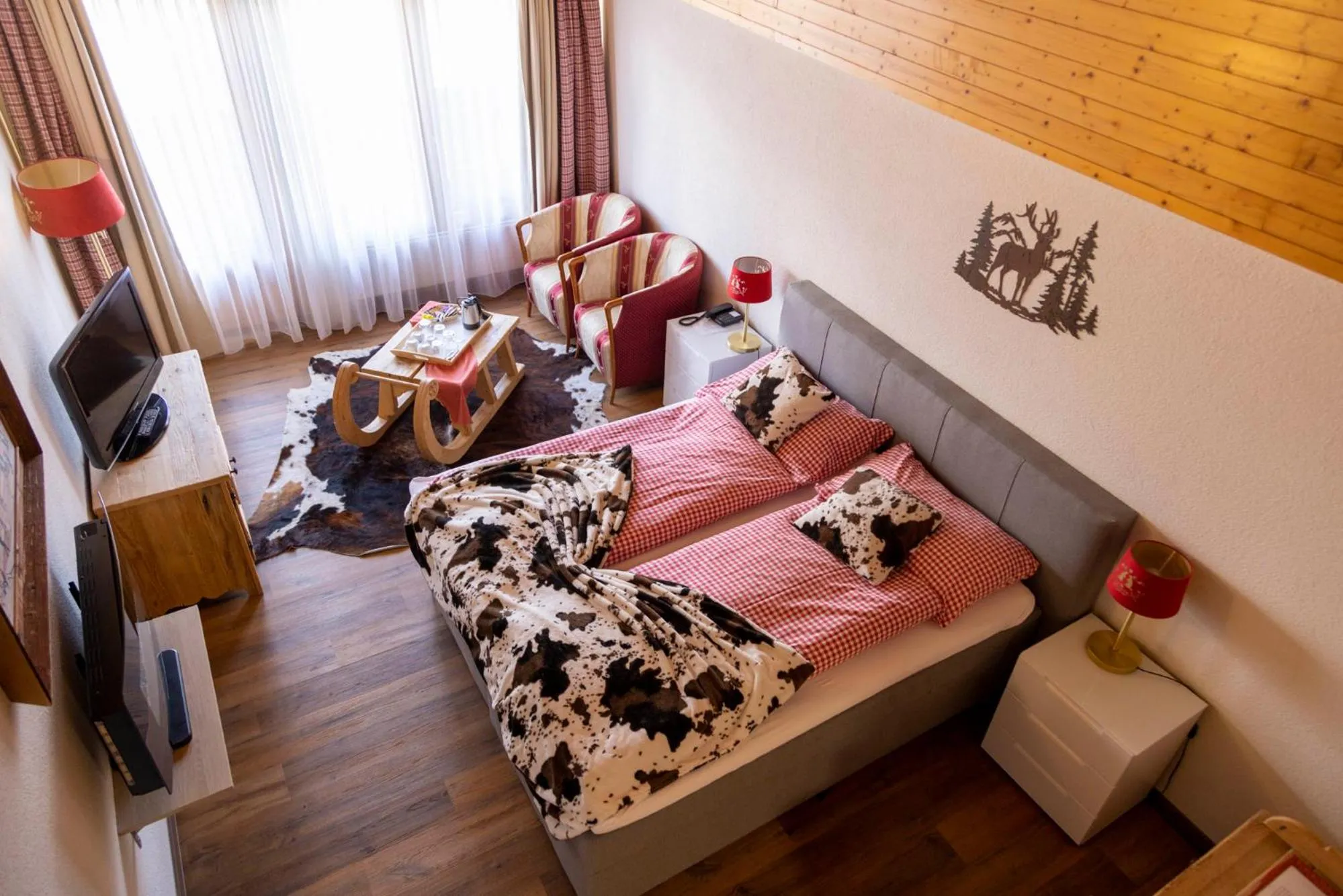 Bed in Chalet-Hotel Beau-Site