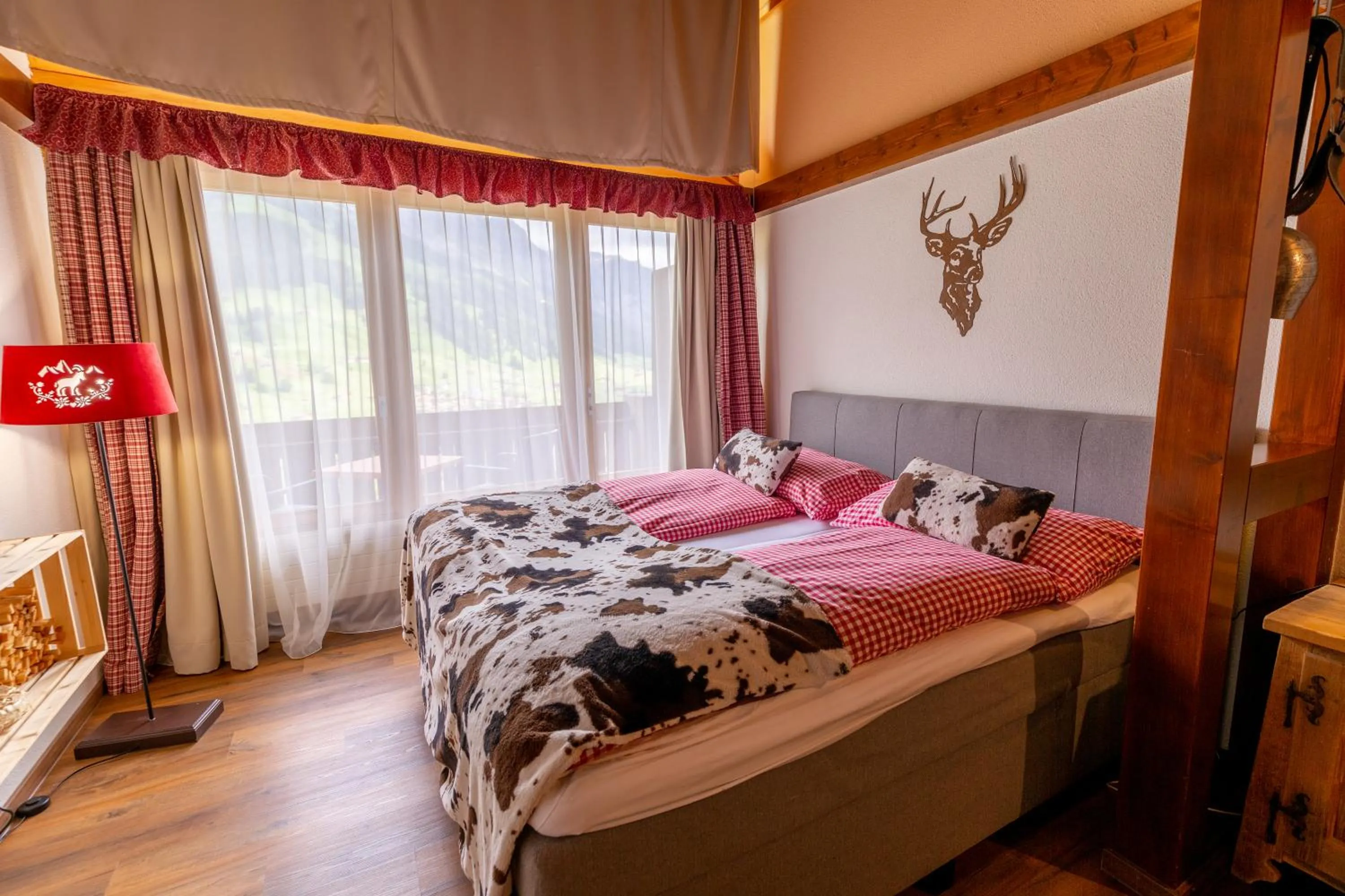 Bed in Chalet-Hotel Beau-Site