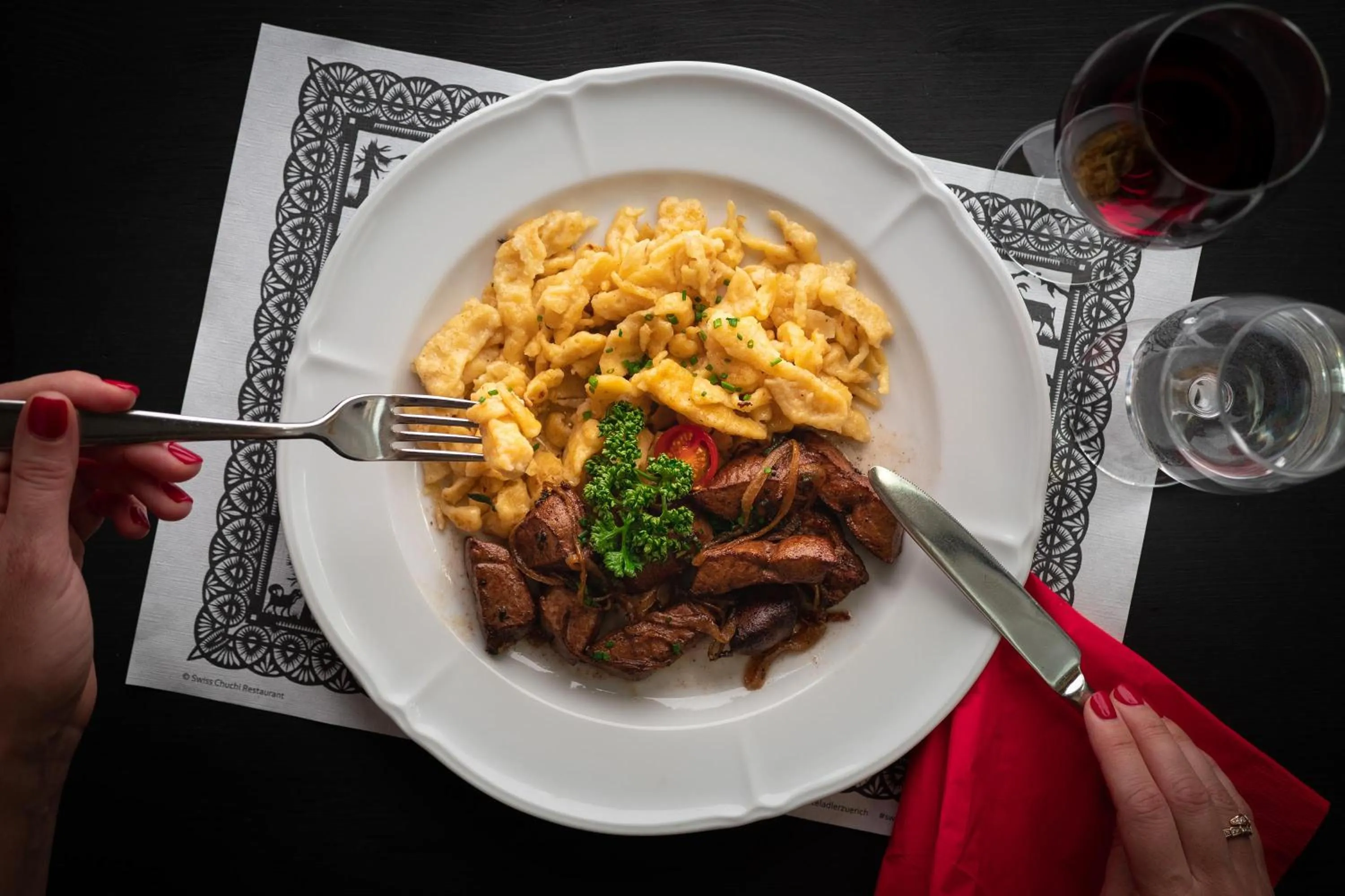 Food and drinks in Hotel Adler Zürich