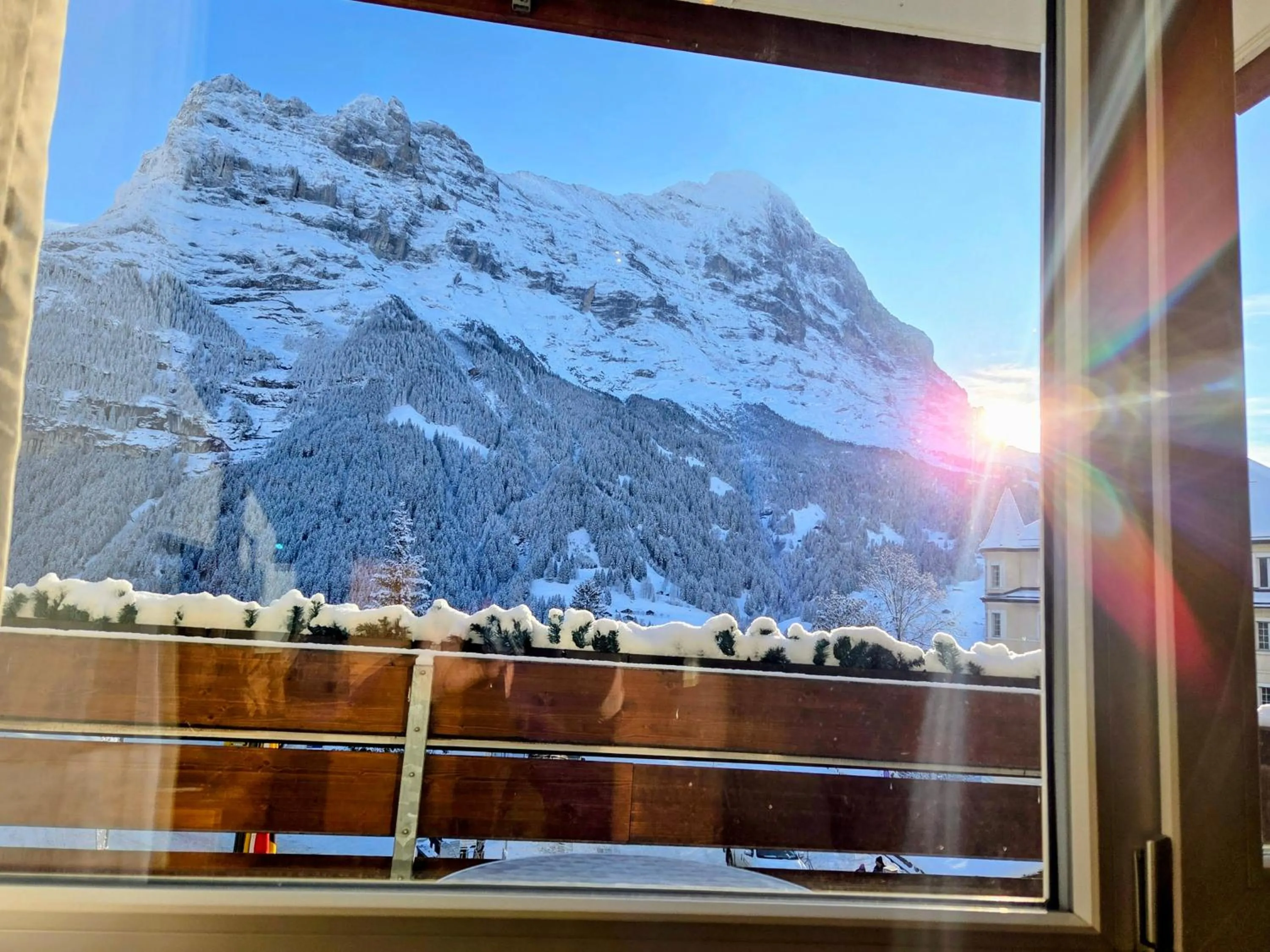 Balcony/Terrace in Hotel Bernerhof Grindelwald