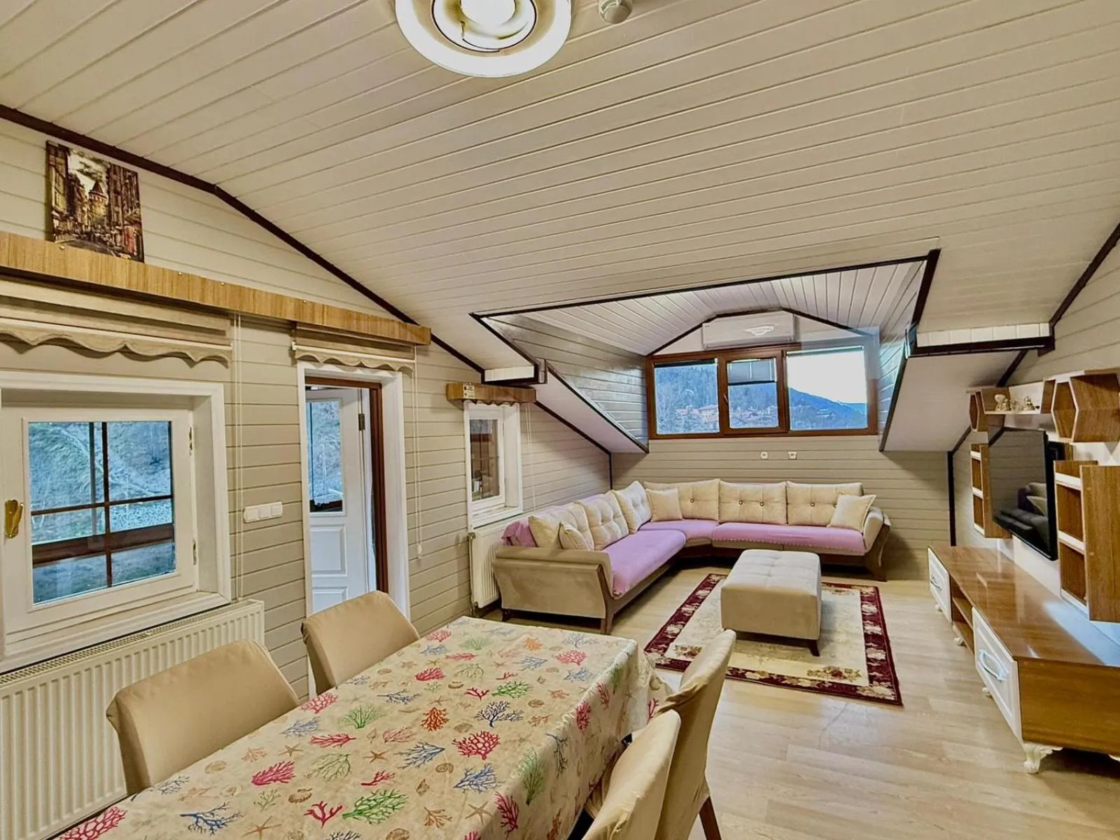 Living room, Bed in Konak Grand Apart