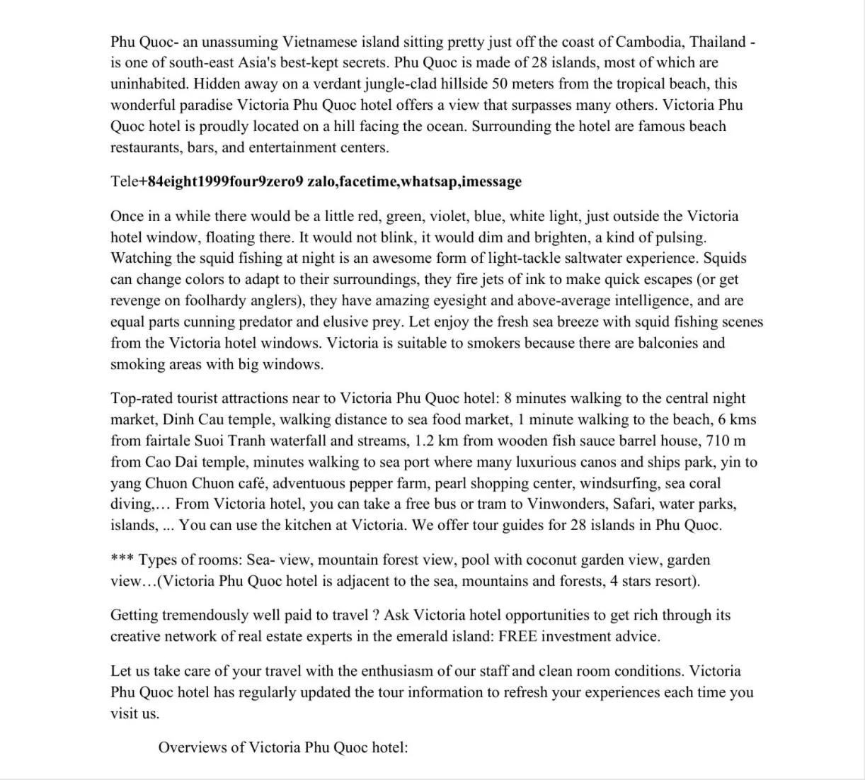 Victoria Phu Quoc hotel Beachfront Night market