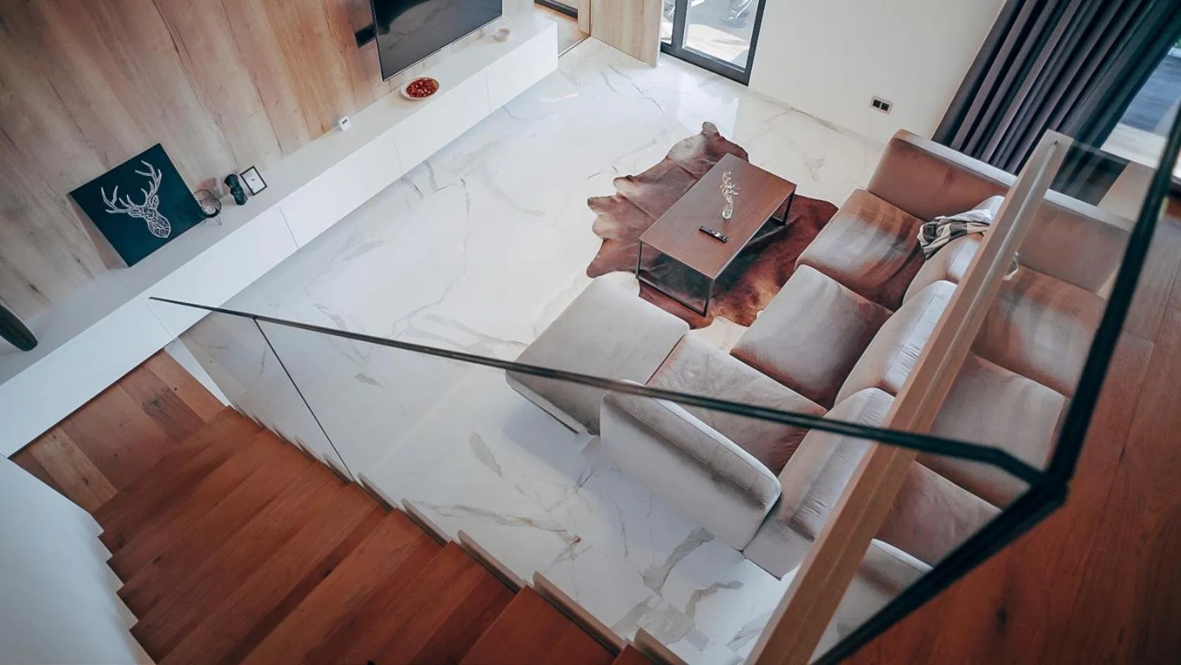 Living room, Bed in Tee House Čeladná