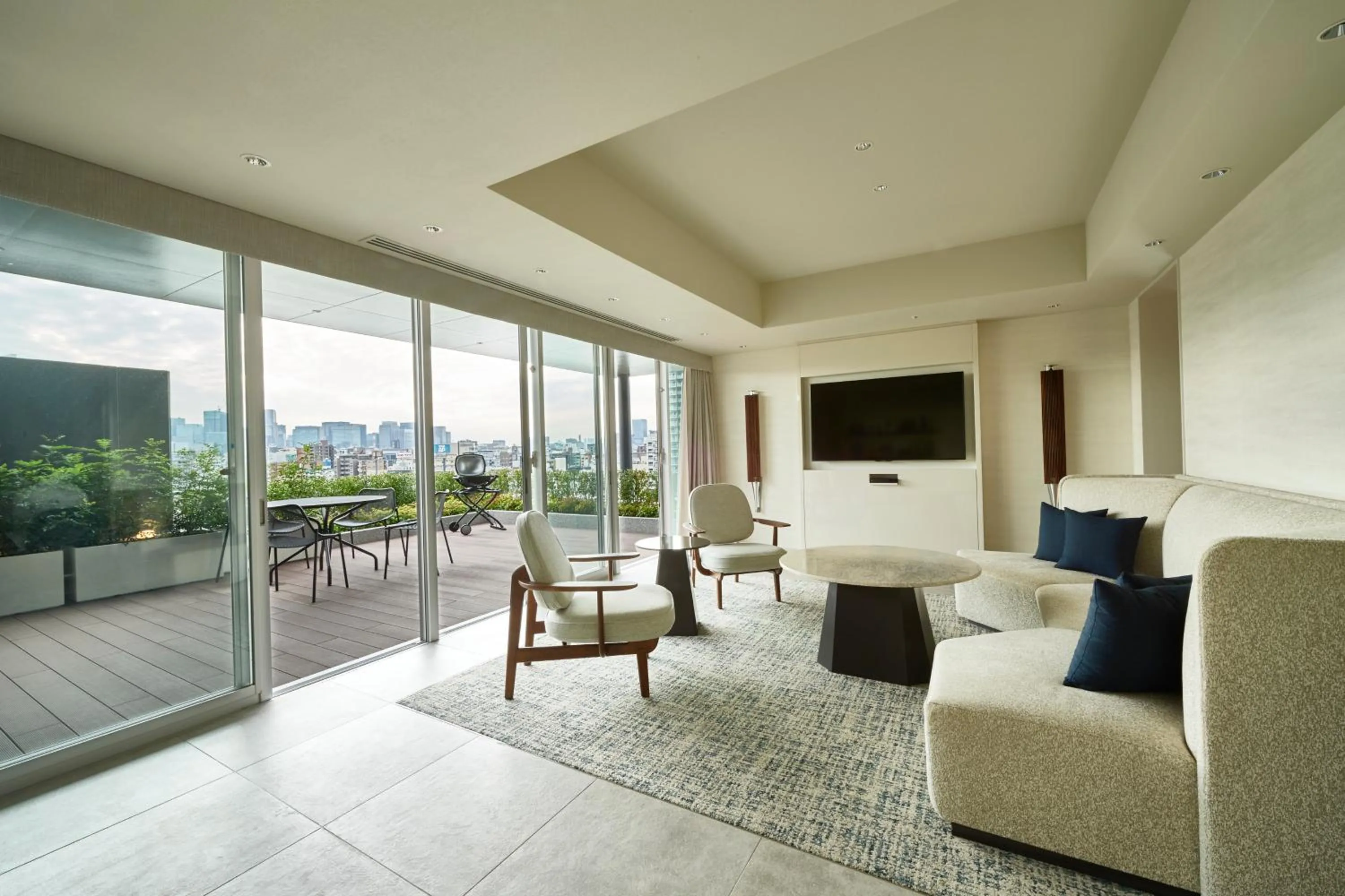 Living room in The Gate Hotel Ryogoku by Hulic