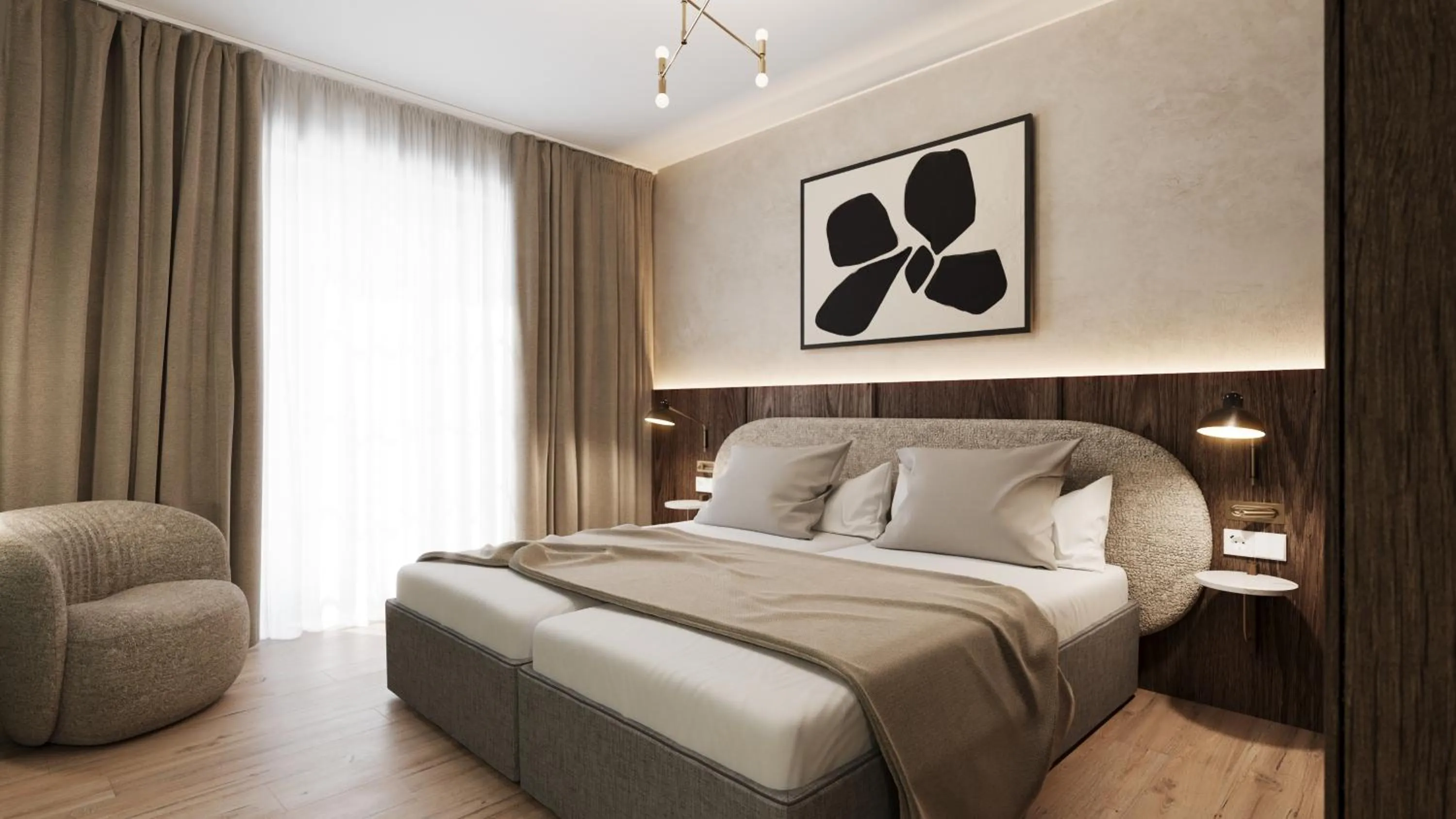 Photo of the whole room, Bed in Hotel la Palma au Lac