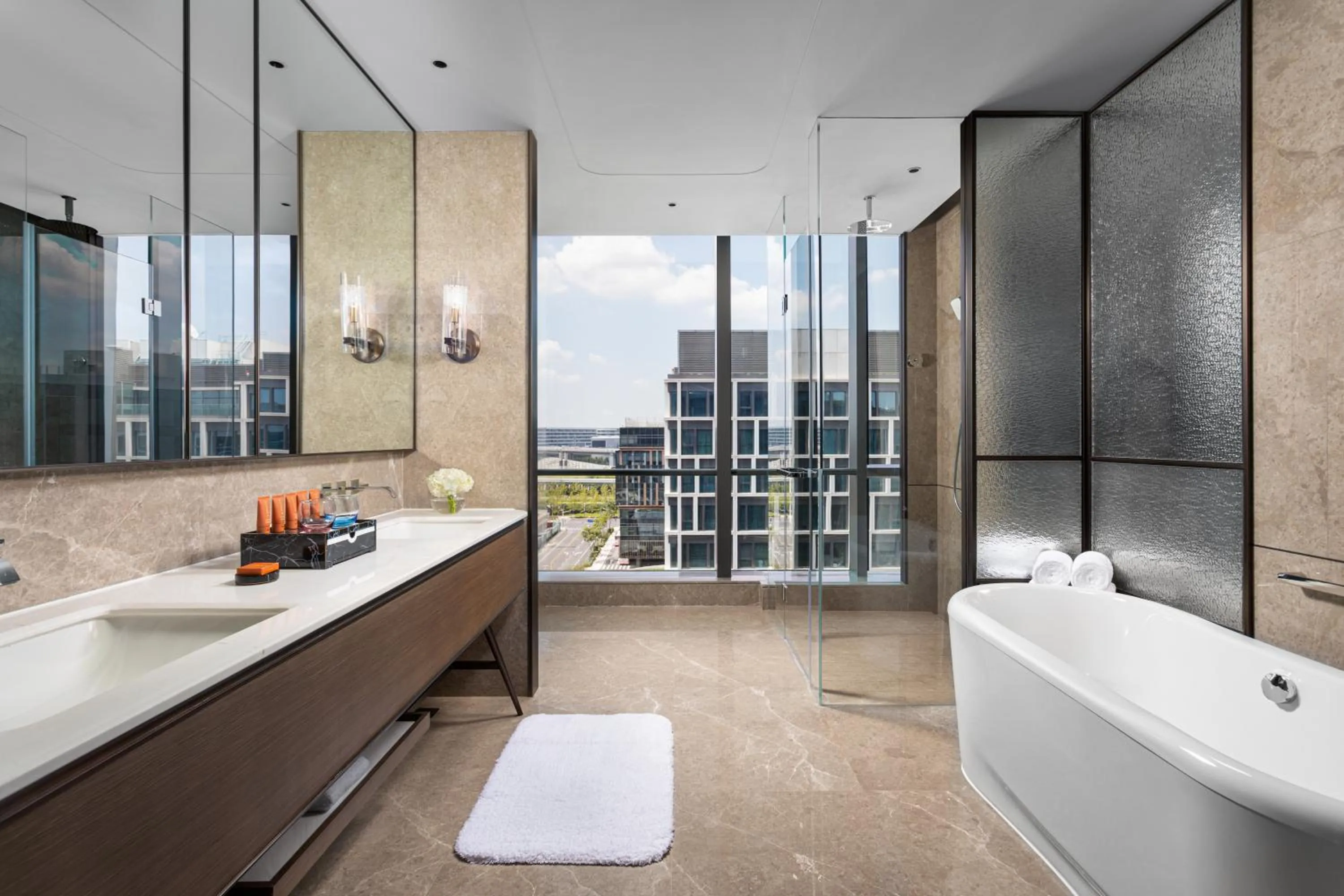 Bathroom in Crowne Plaza Shanghai Hongqiao by IHG