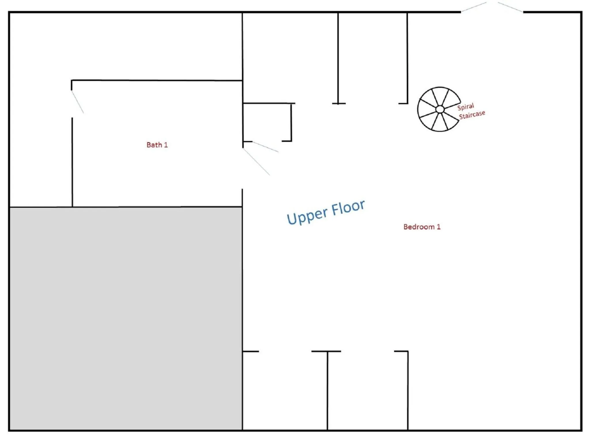 Floor plan in 6-Bedroom Tudor in the Downtown Historic District
