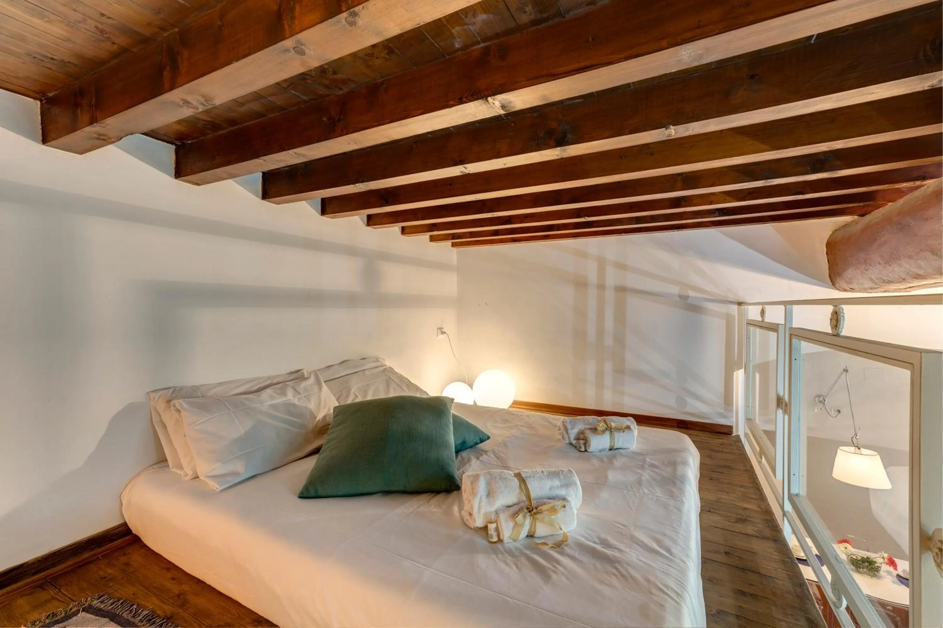 Bedroom, Bed in Tegolaio Apartment by Mamo Florence