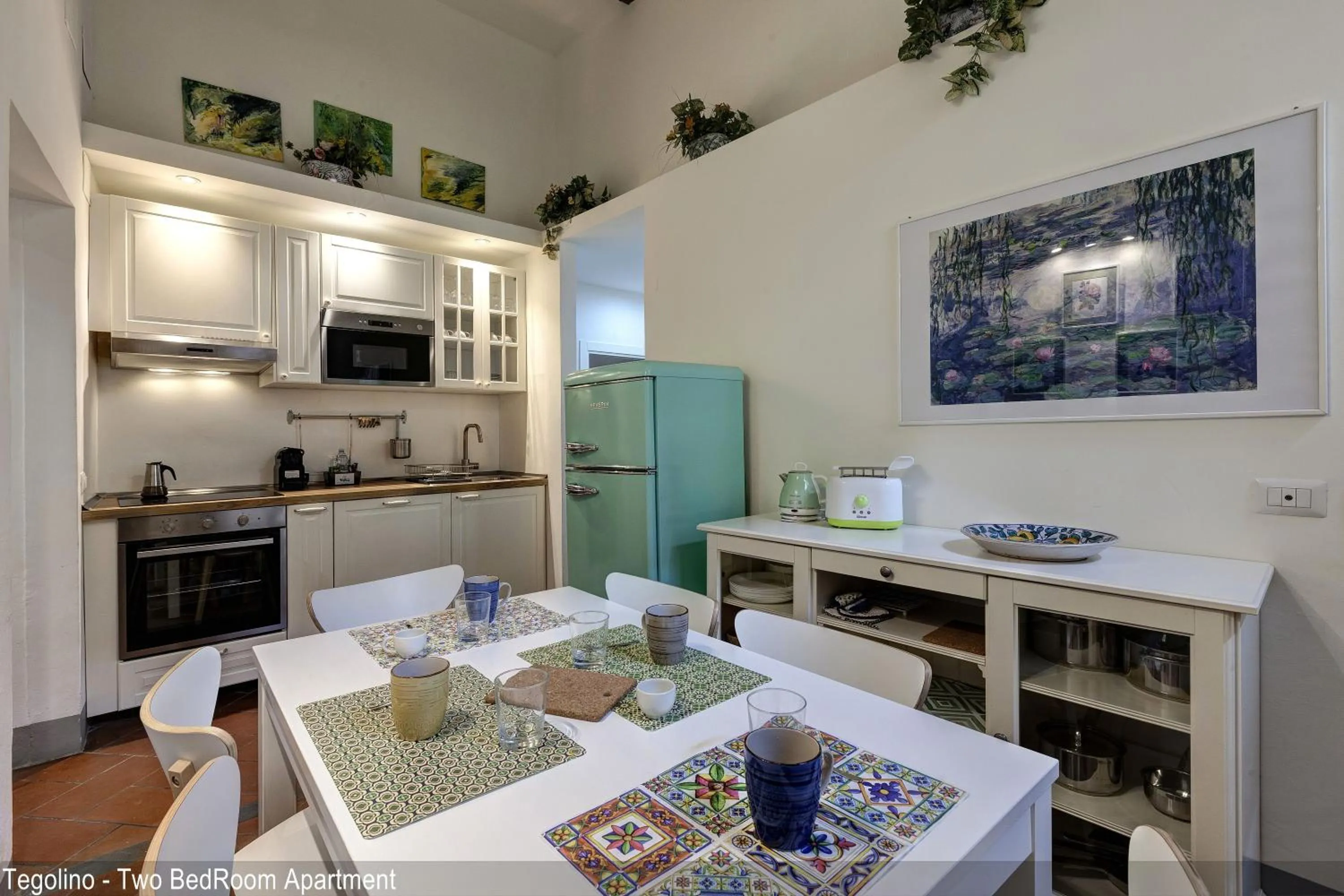 Kitchen or kitchenette in Tegolaio Apartments by Mamo Florence