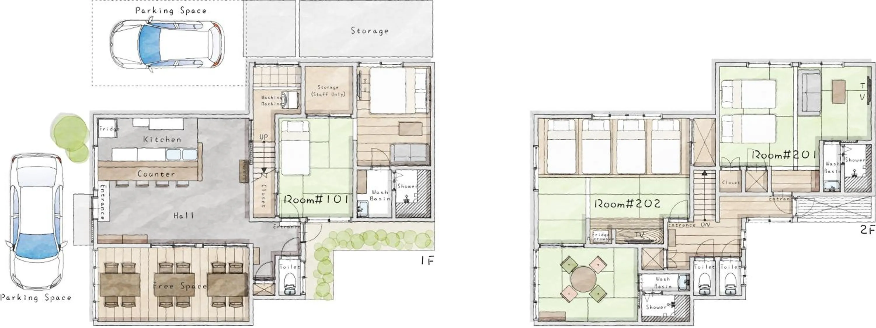 Floor plan in Yuimaru EAST - 最大18名貸切OK