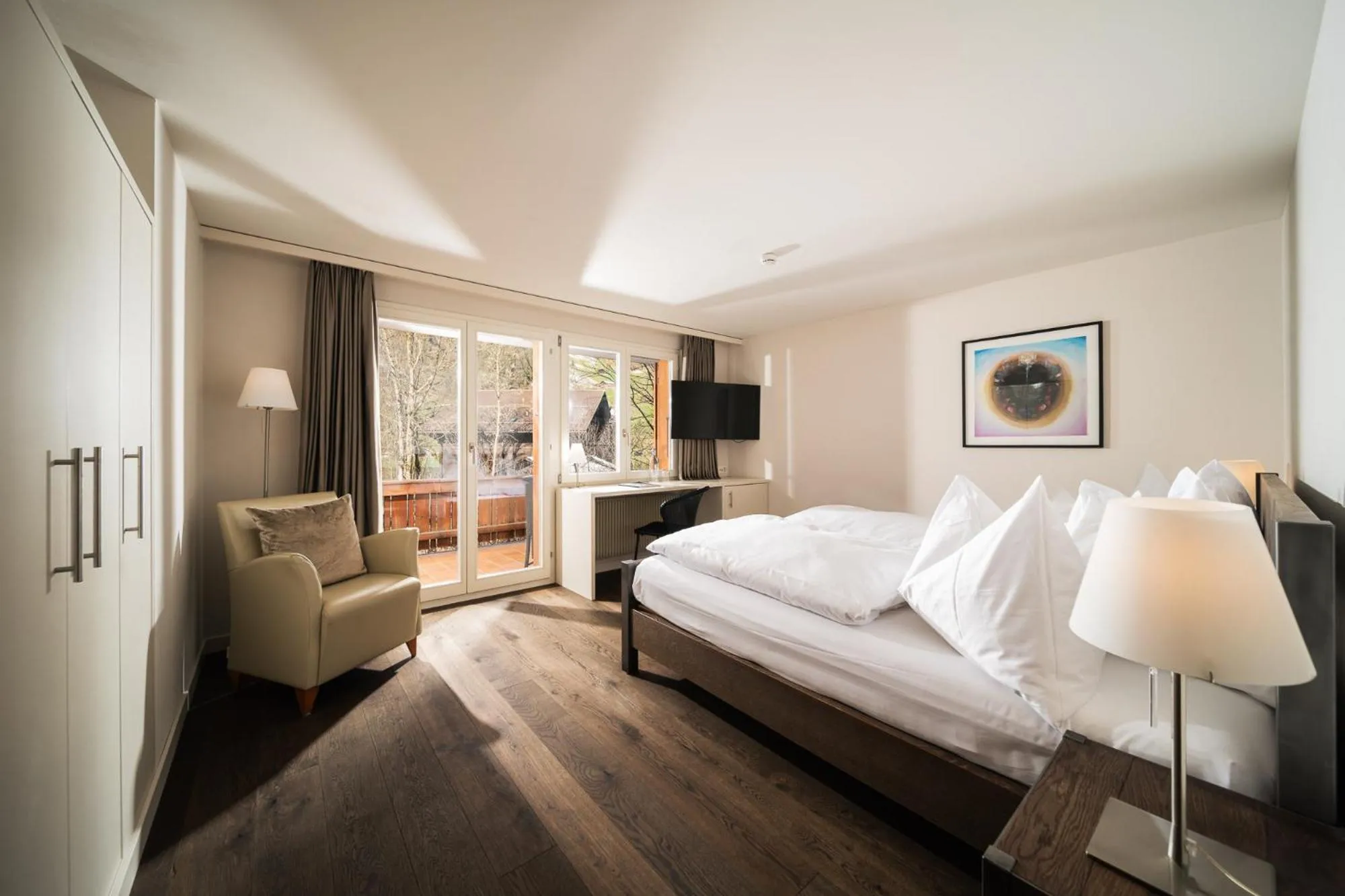 Bedroom, Bed in Hotel Arc-en-ciel Gstaad