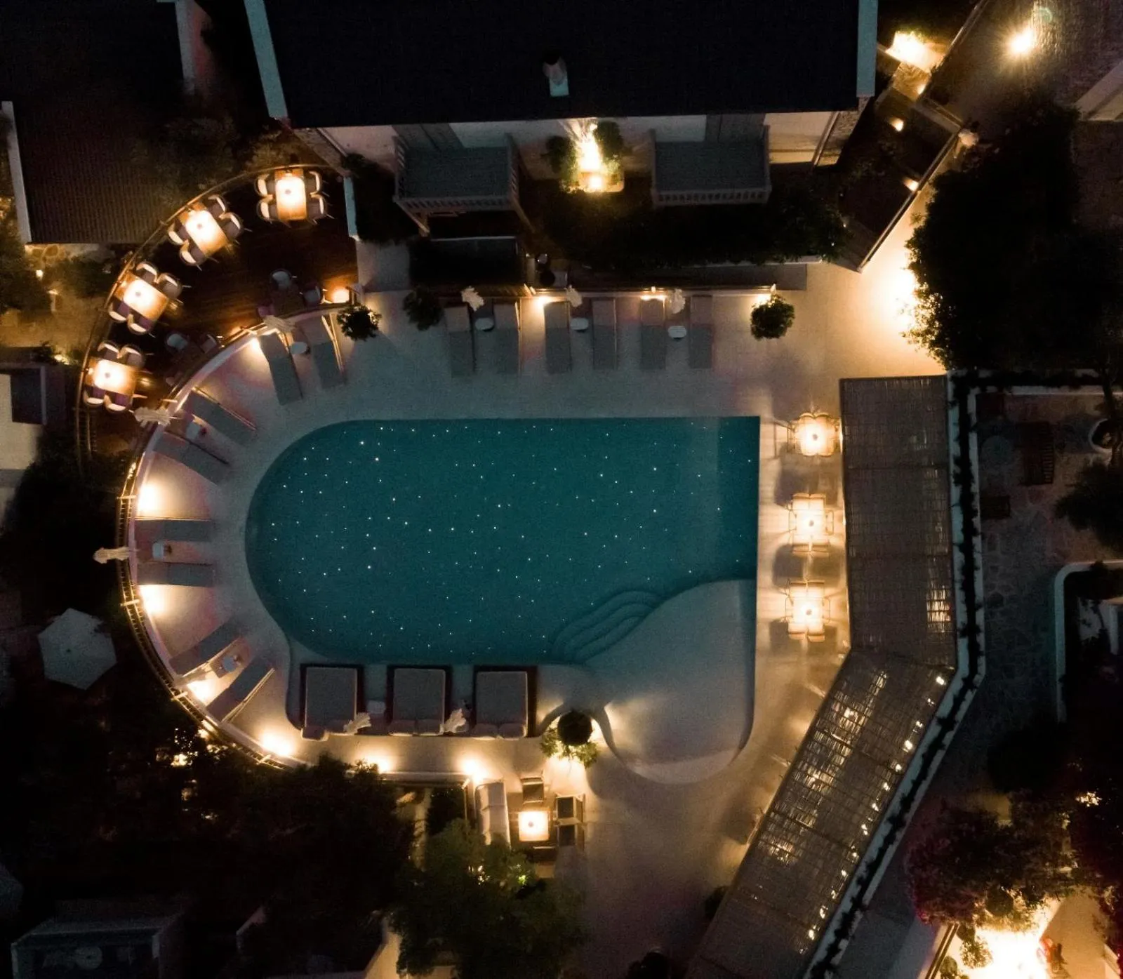 Bird's eye view in Pilos Suites