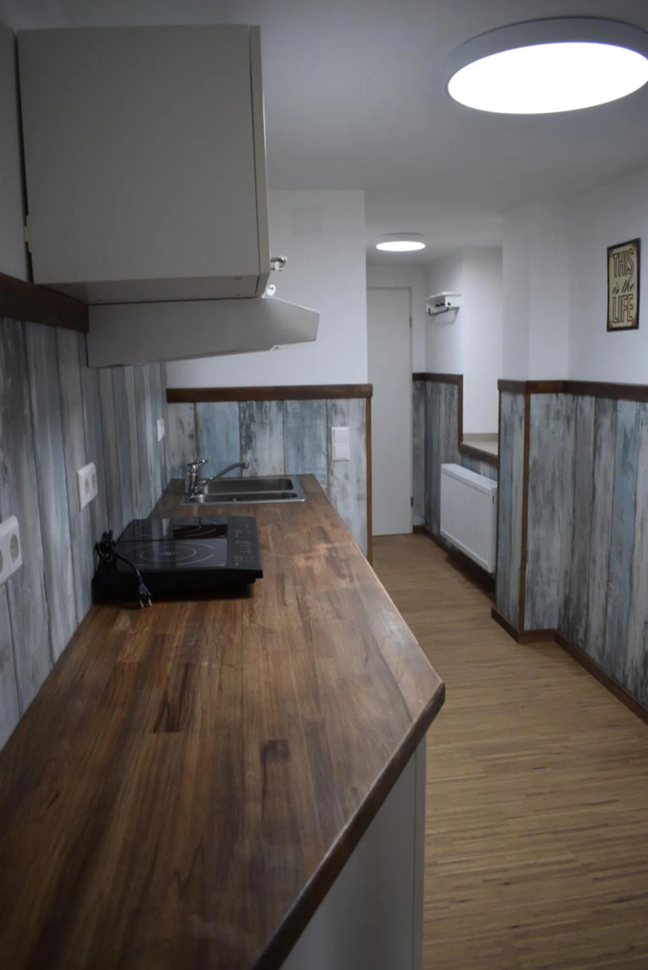 Kitchen or kitchenette in Apartments mit Klimaanlage am Neckarufer, Schöne Aussicht