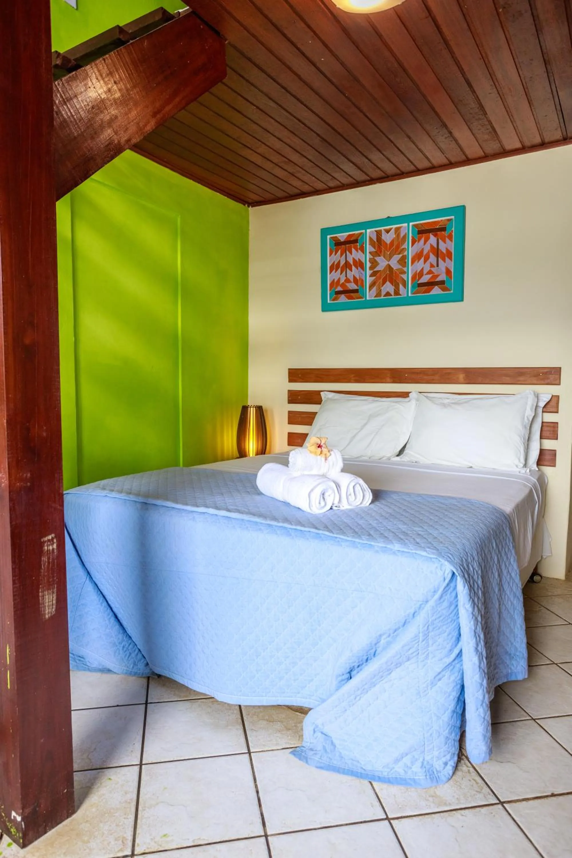 Bed in Pousada Cruzoé