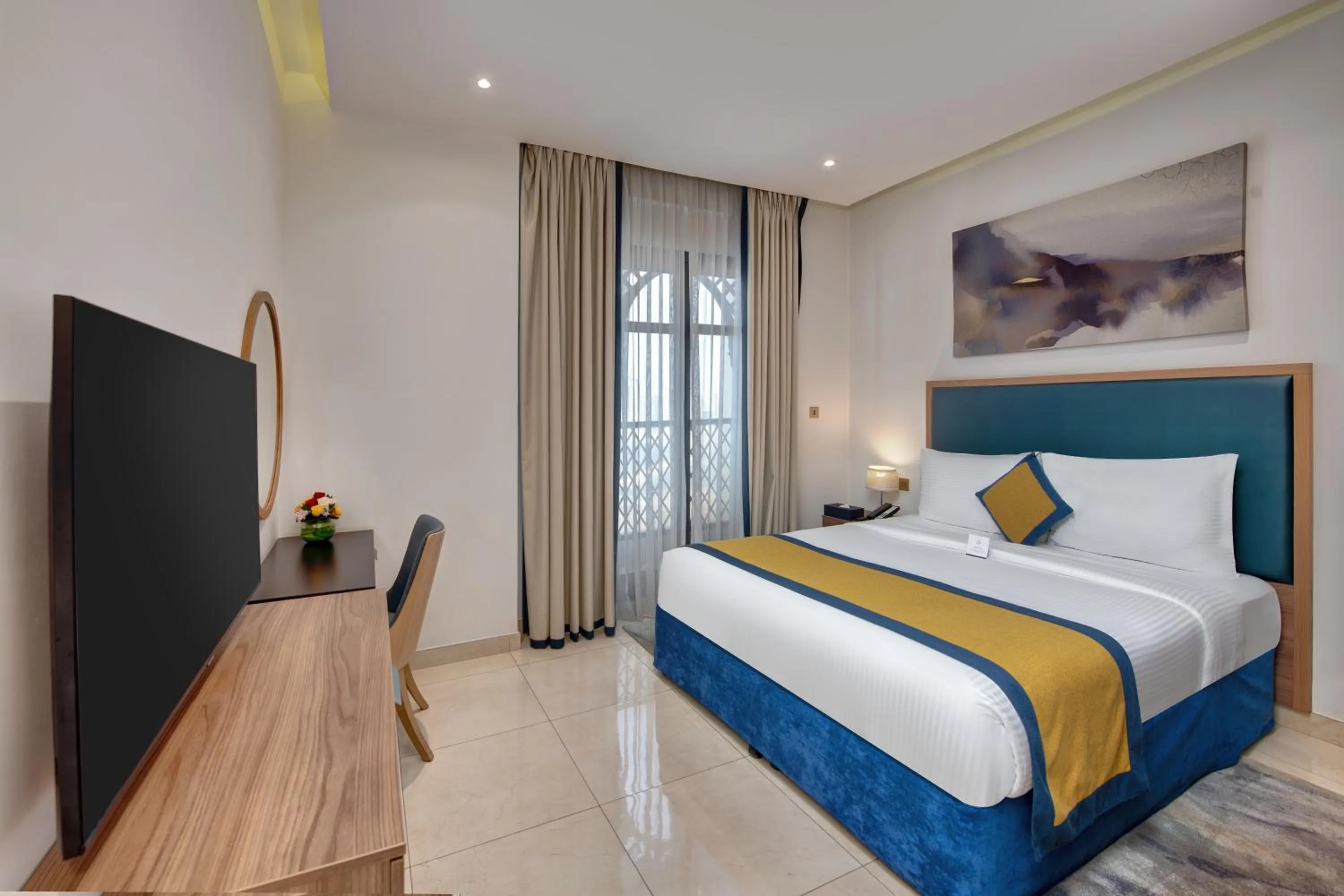 Bedroom, Bed in SUHA Park Hotel Apartments, Waterfront Jaddaf