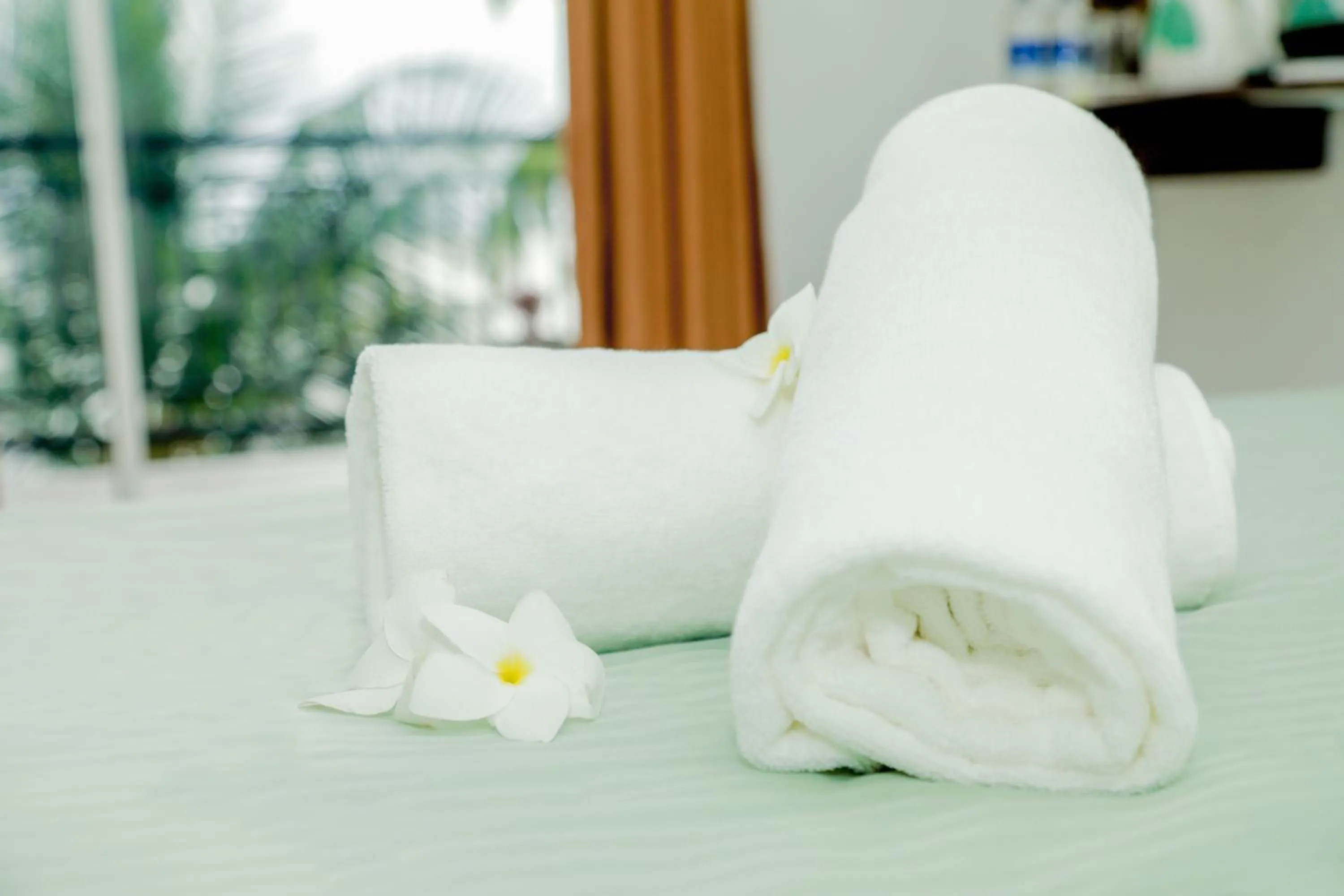 Bed in Araliya Lagoon Park Resort