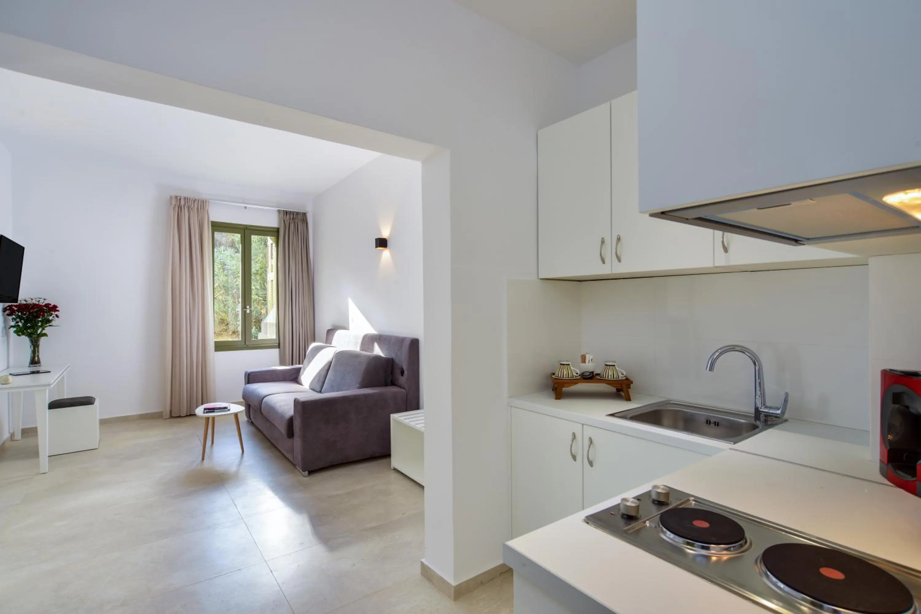 Kitchen or kitchenette in Elia Portou Luxury Residence