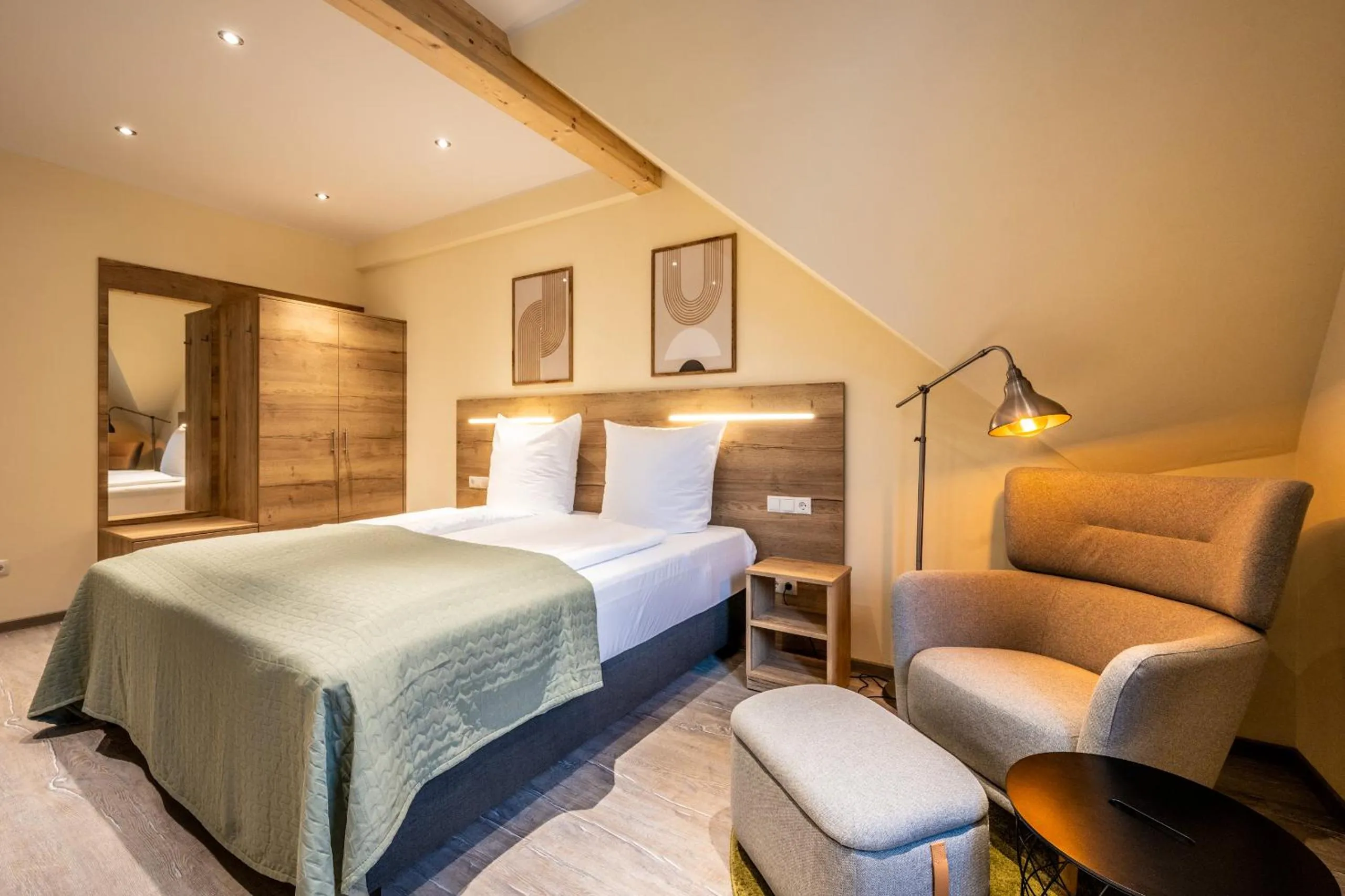 Bed in Apart Hotel Lang