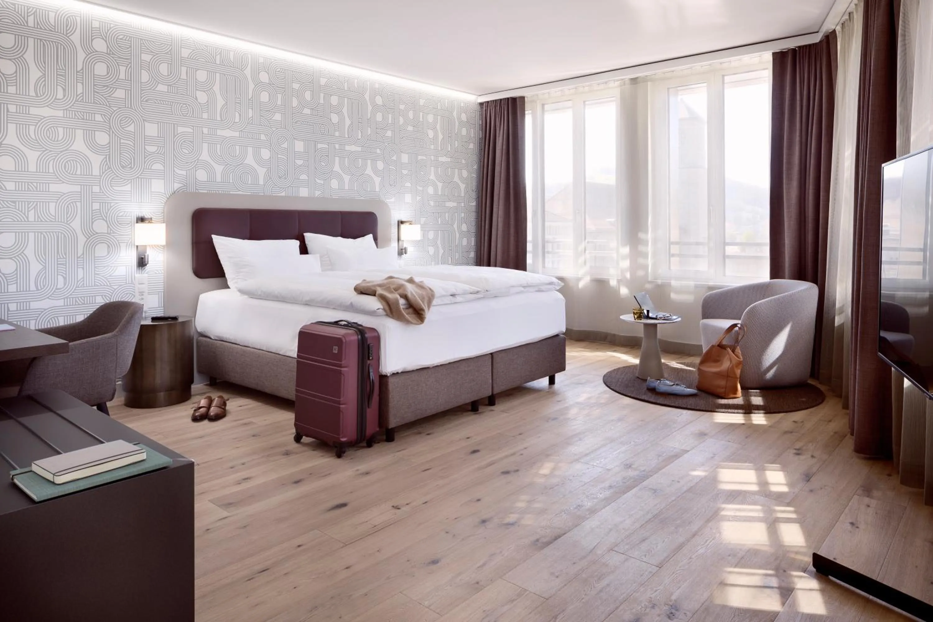 Bedroom, Bed in Hotel Walhalla