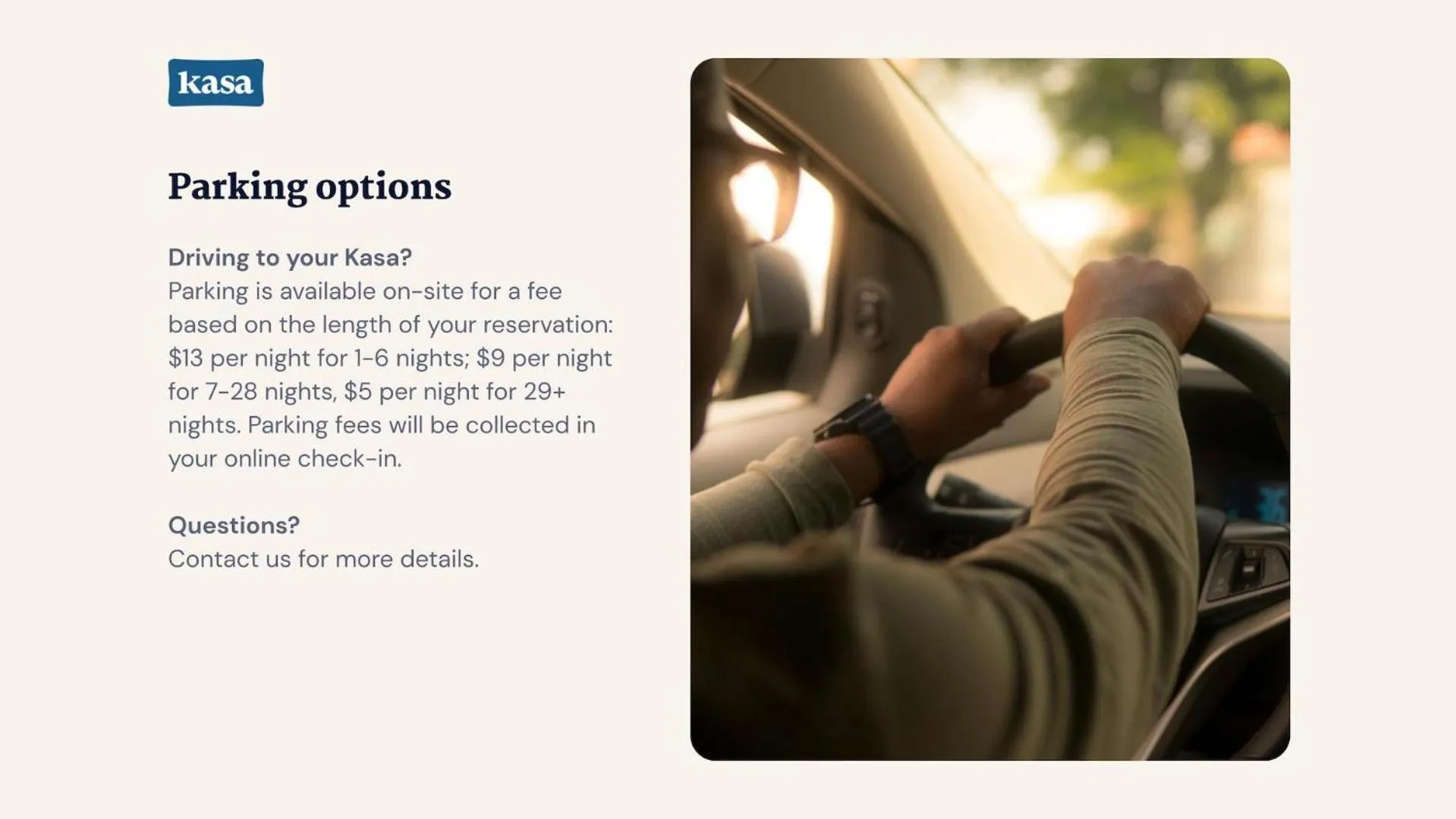 Parking in Kasa Westown Milwaukee