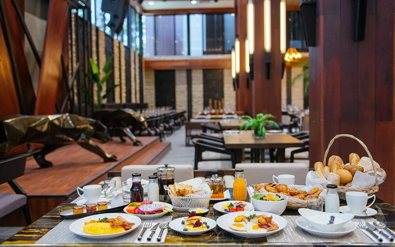 Buffet breakfast in The Gems Mining Pool Villas Pattaya