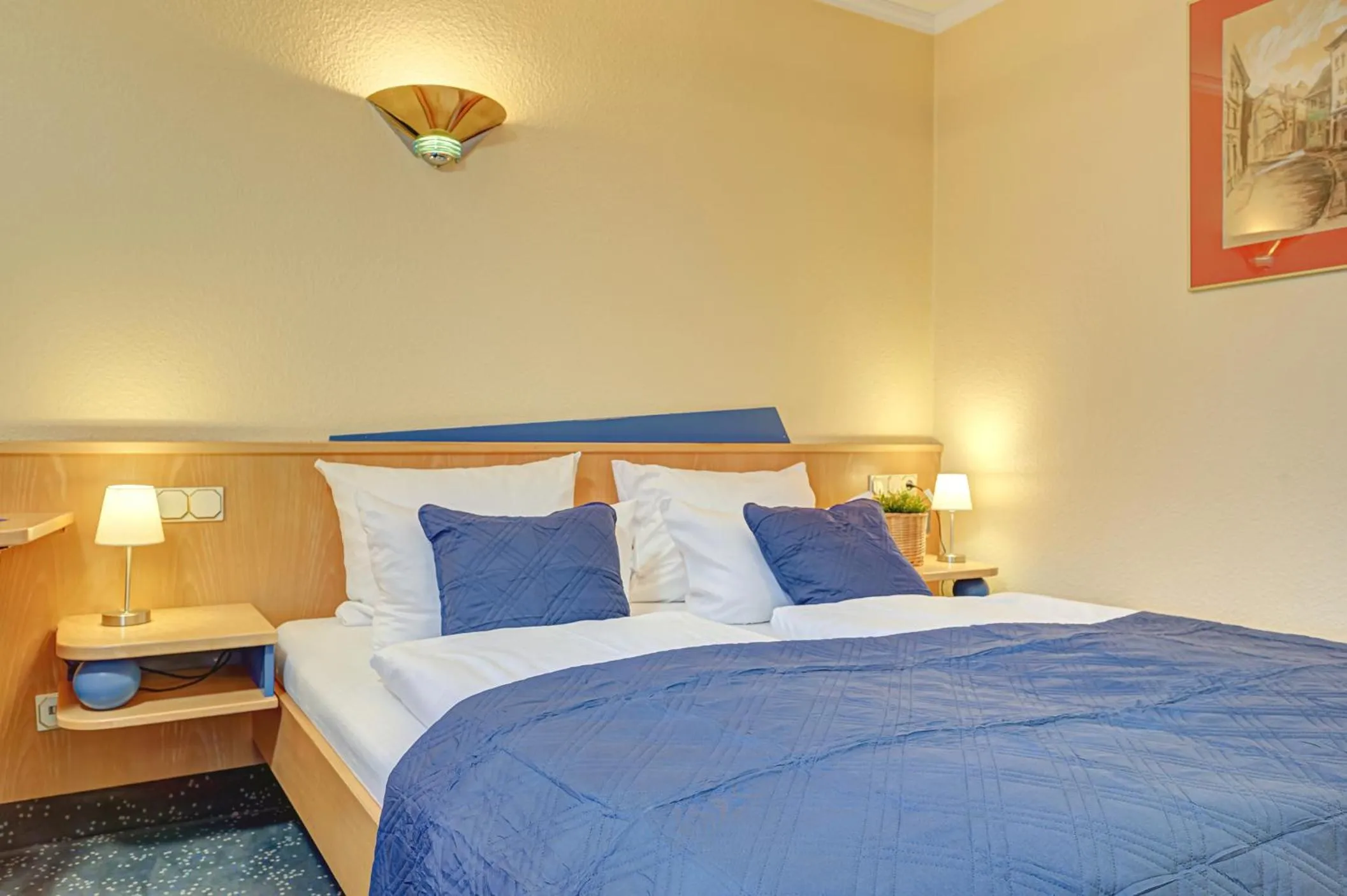 Bed in Hotel Mühlhäuser Hof