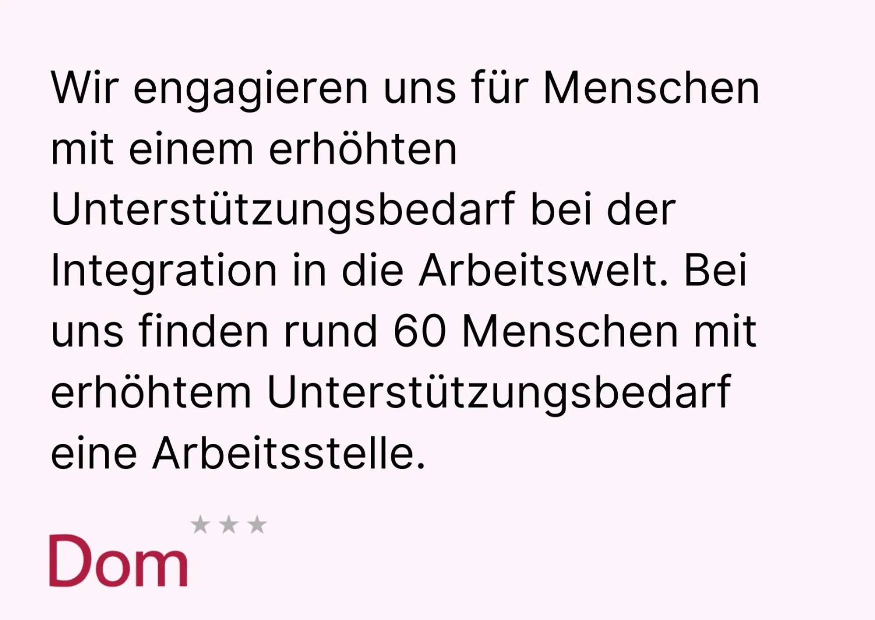 Text overlay in Hotel Dom