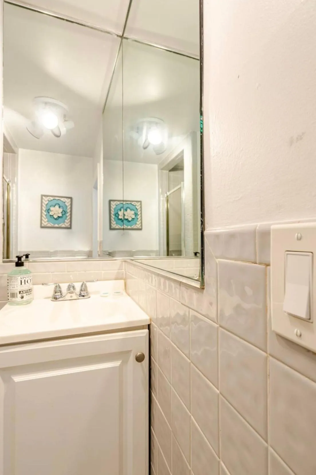 Bathroom in Little Paris by the ocean self check in