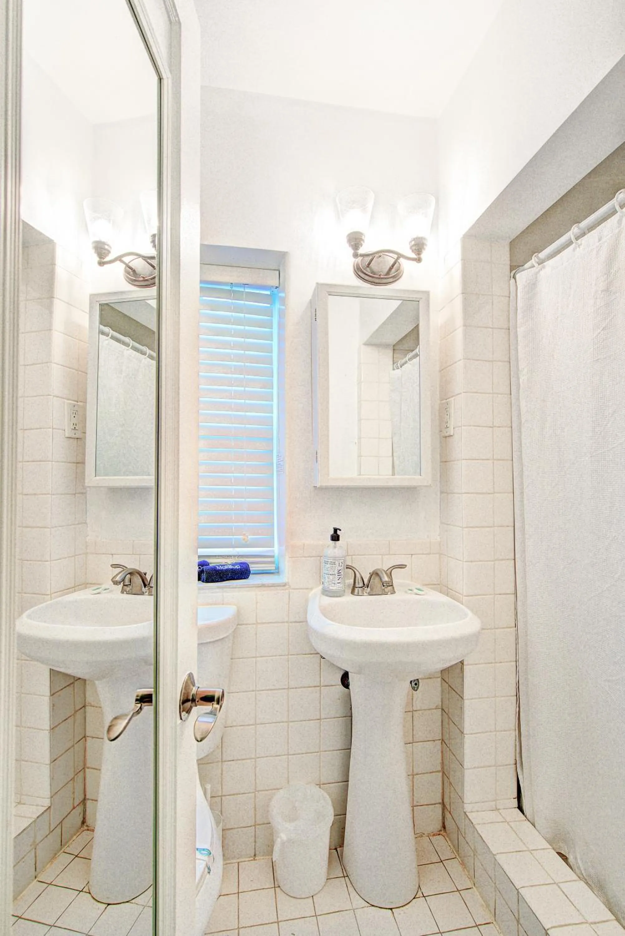 Bathroom in Little Paris by the ocean self check in