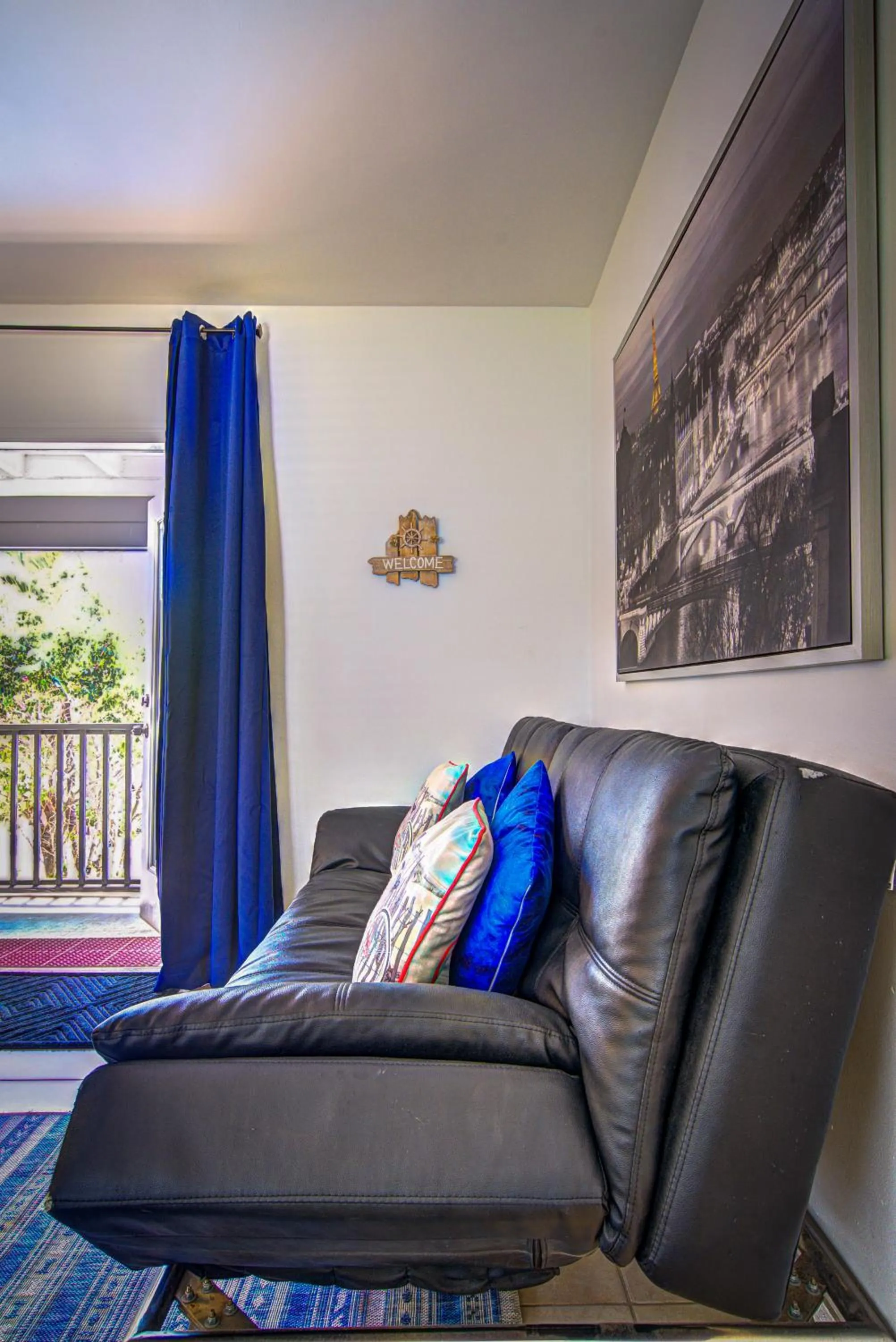 Living room in Little Paris by the ocean self check in