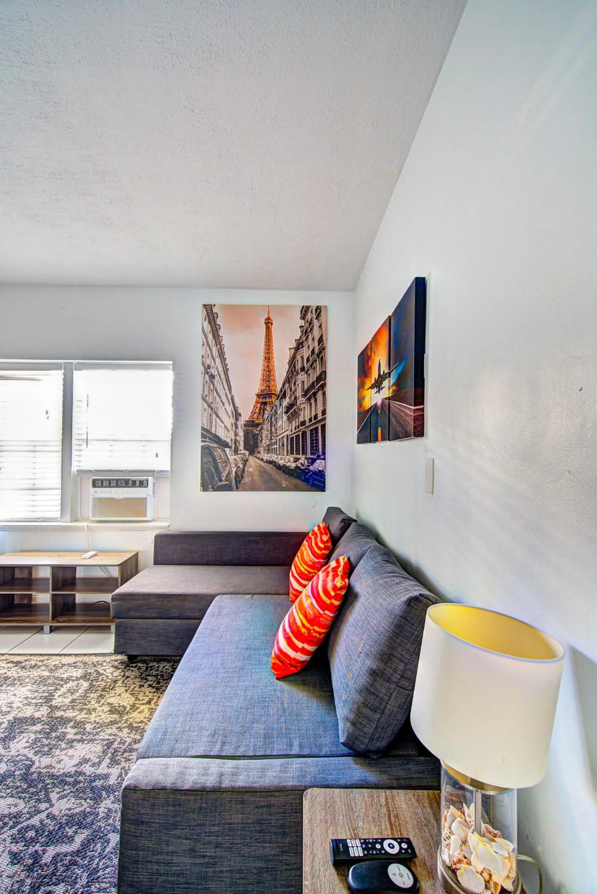 Living room in Little Paris by the ocean self check in