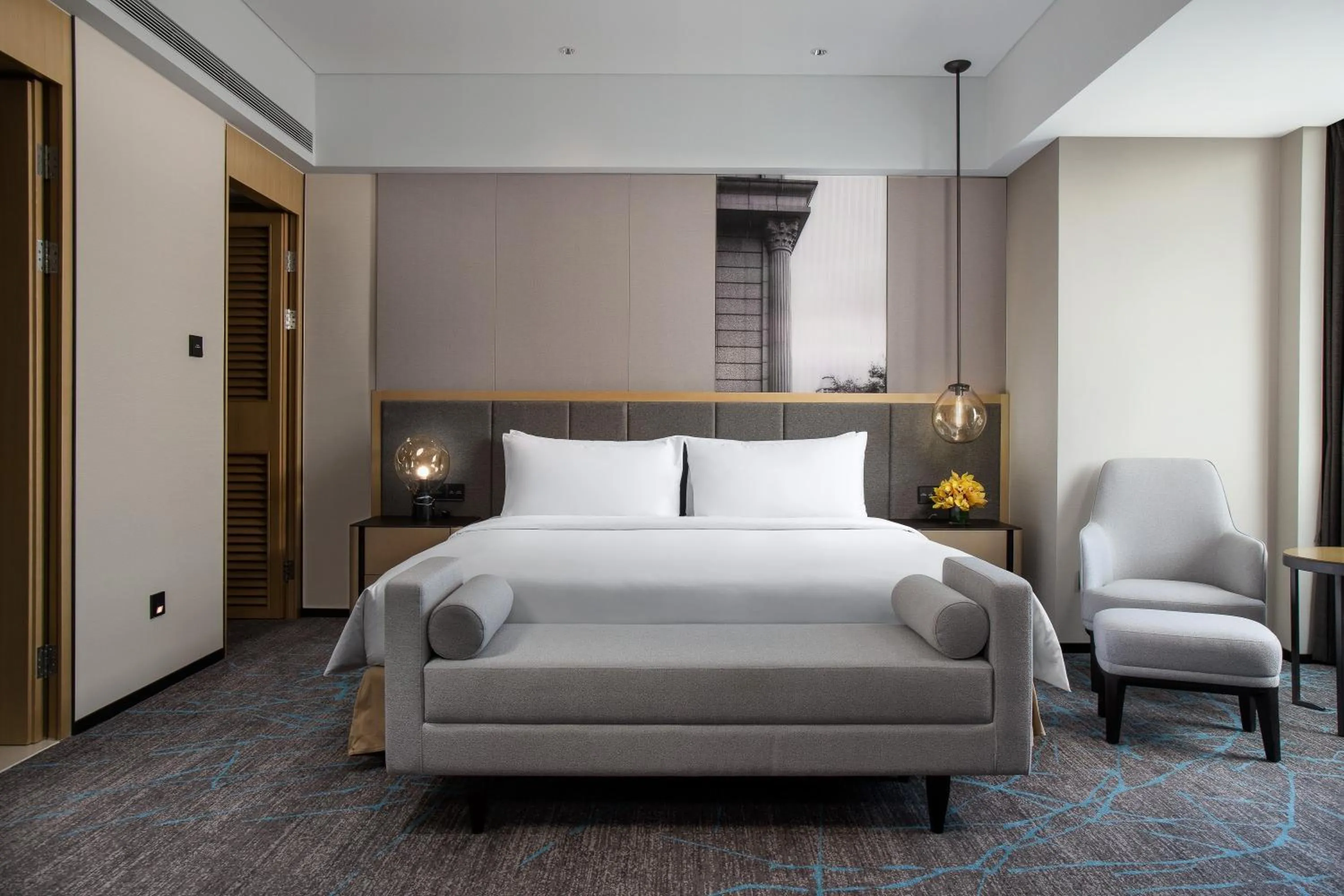 Bedroom, Bed in Crowne Plaza Shanghai Fudan by IHG