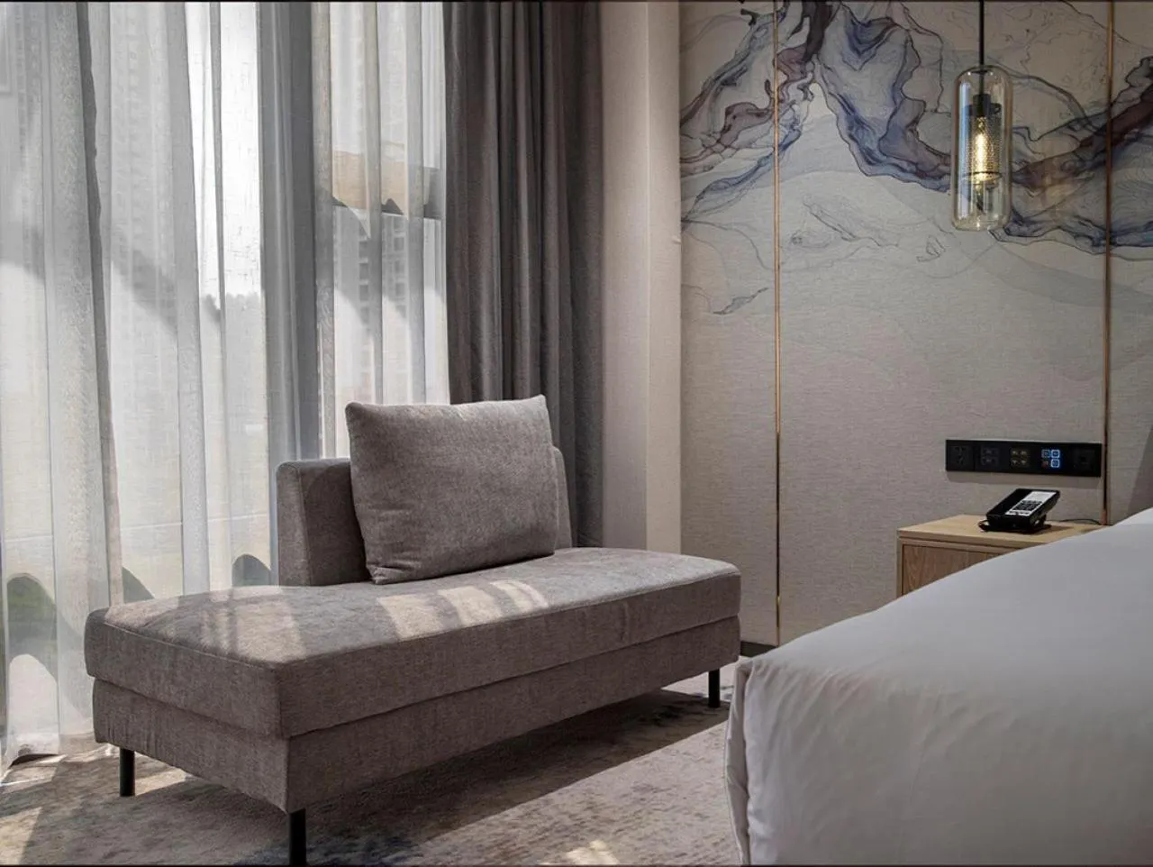 View (from property/room), Bed in Paco Hotel Jinfeng Metro Guangzhou