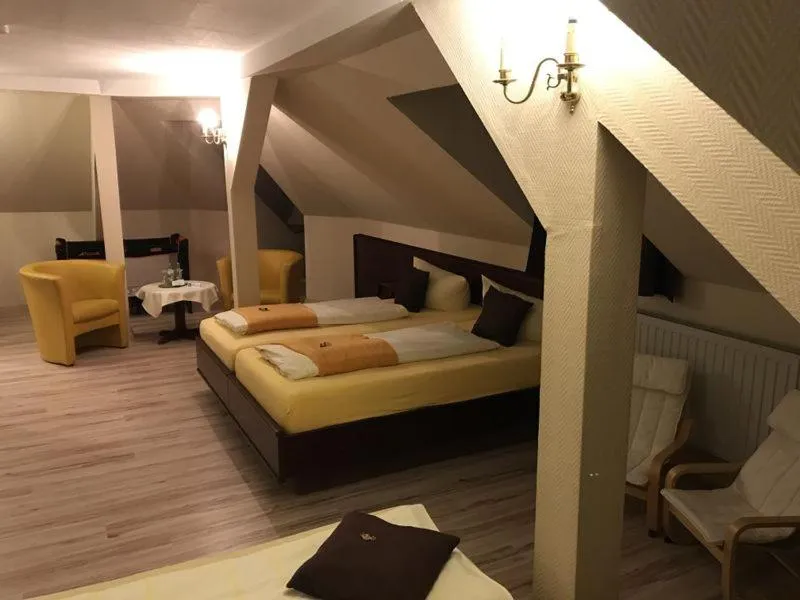 Seating area, Bed in Hotel Schöne Aussicht