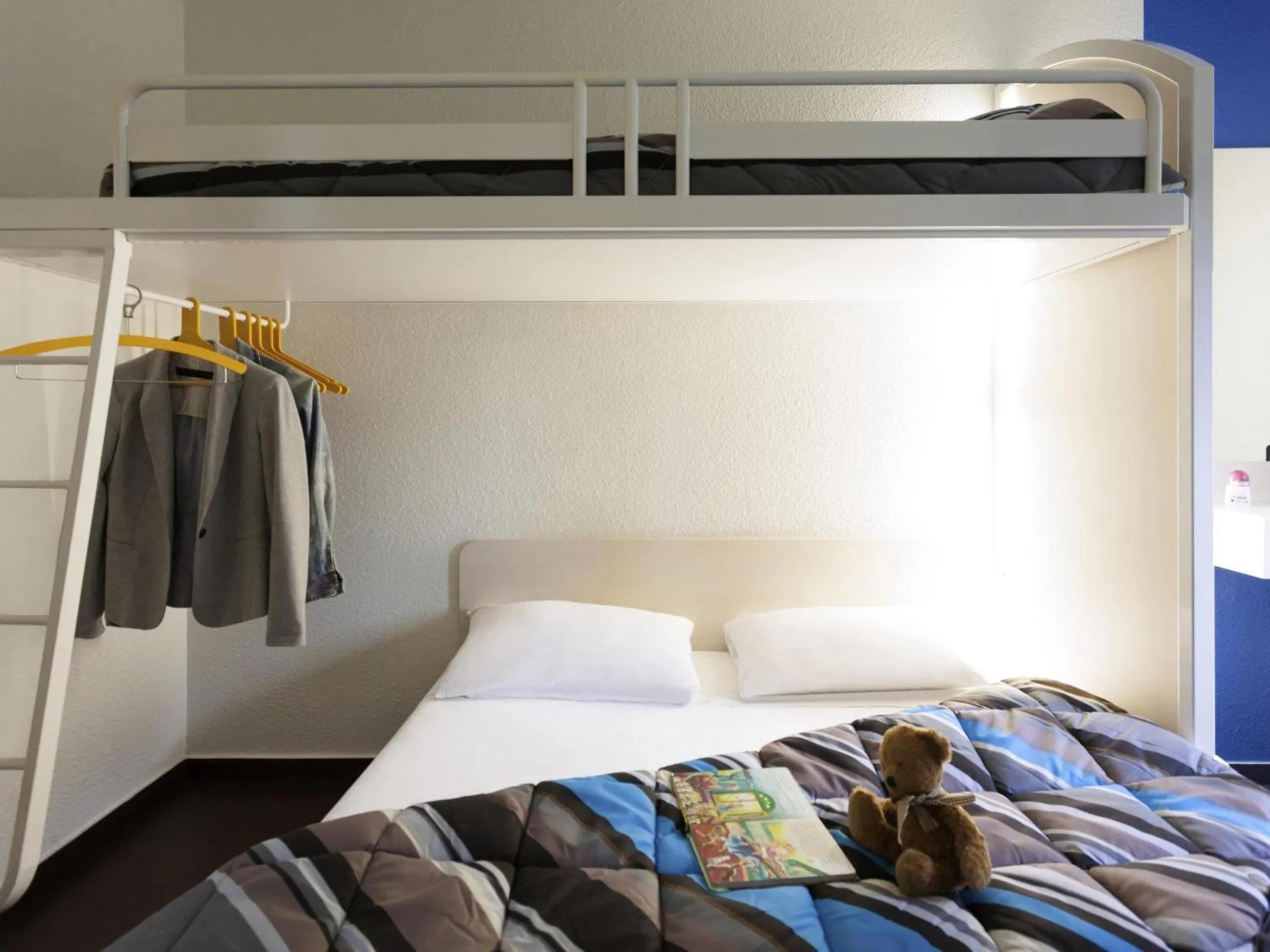 Bedroom, Bed in hotelF1 Saint Nazaire La Baule