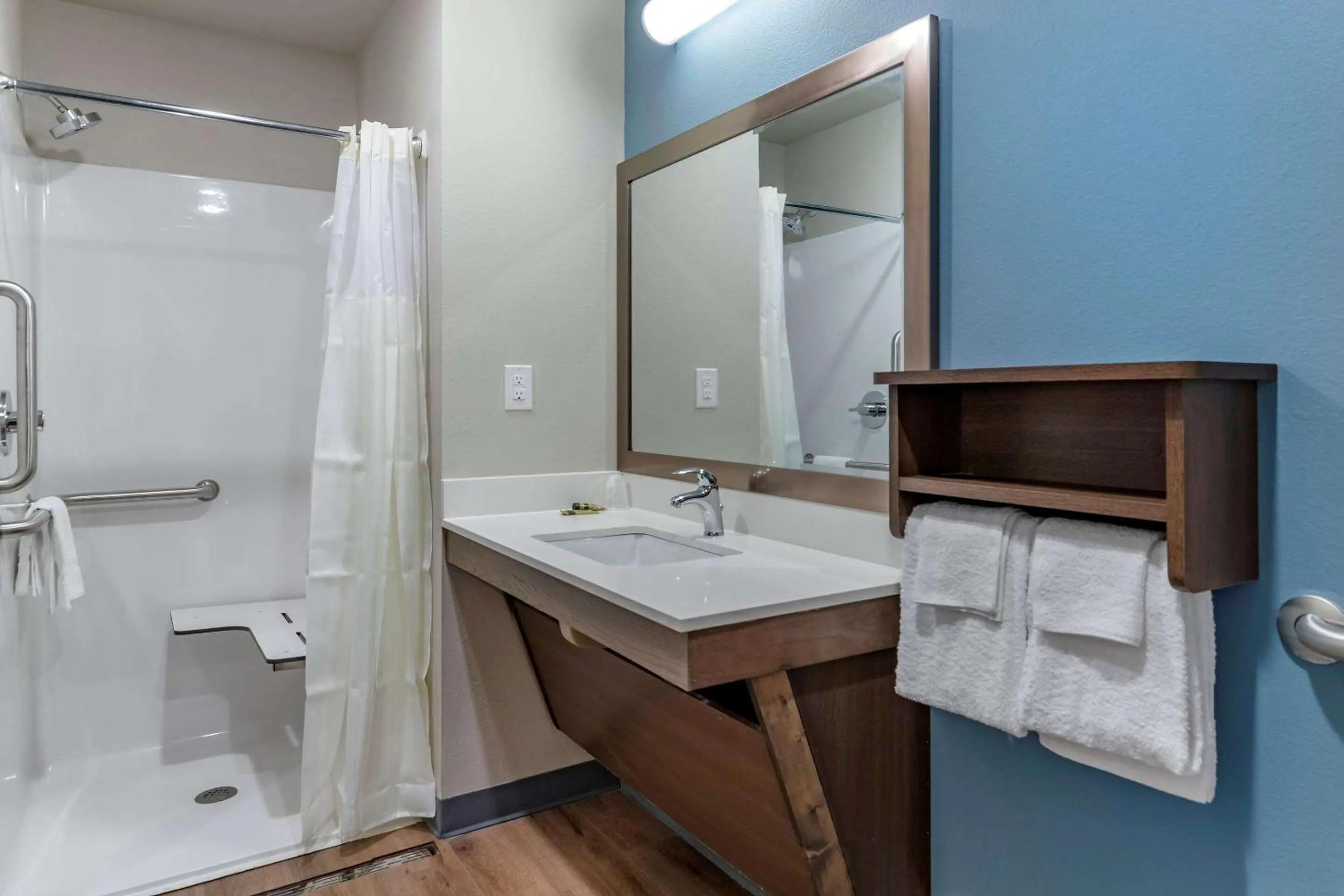 Bathroom in WoodSpring Suites Austin Georgetown