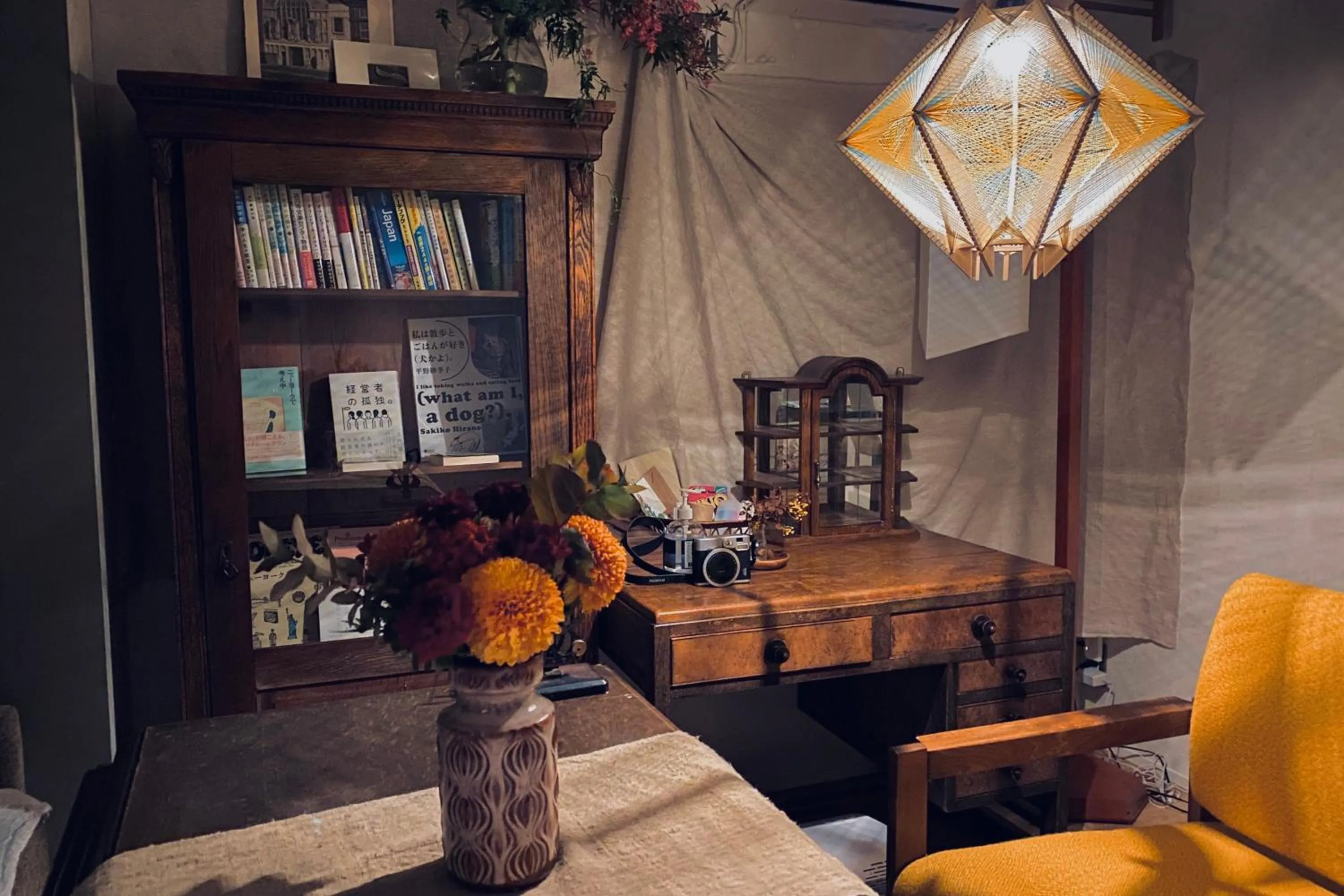 Living room in TOE LIBRARY Tokyo Asakusa