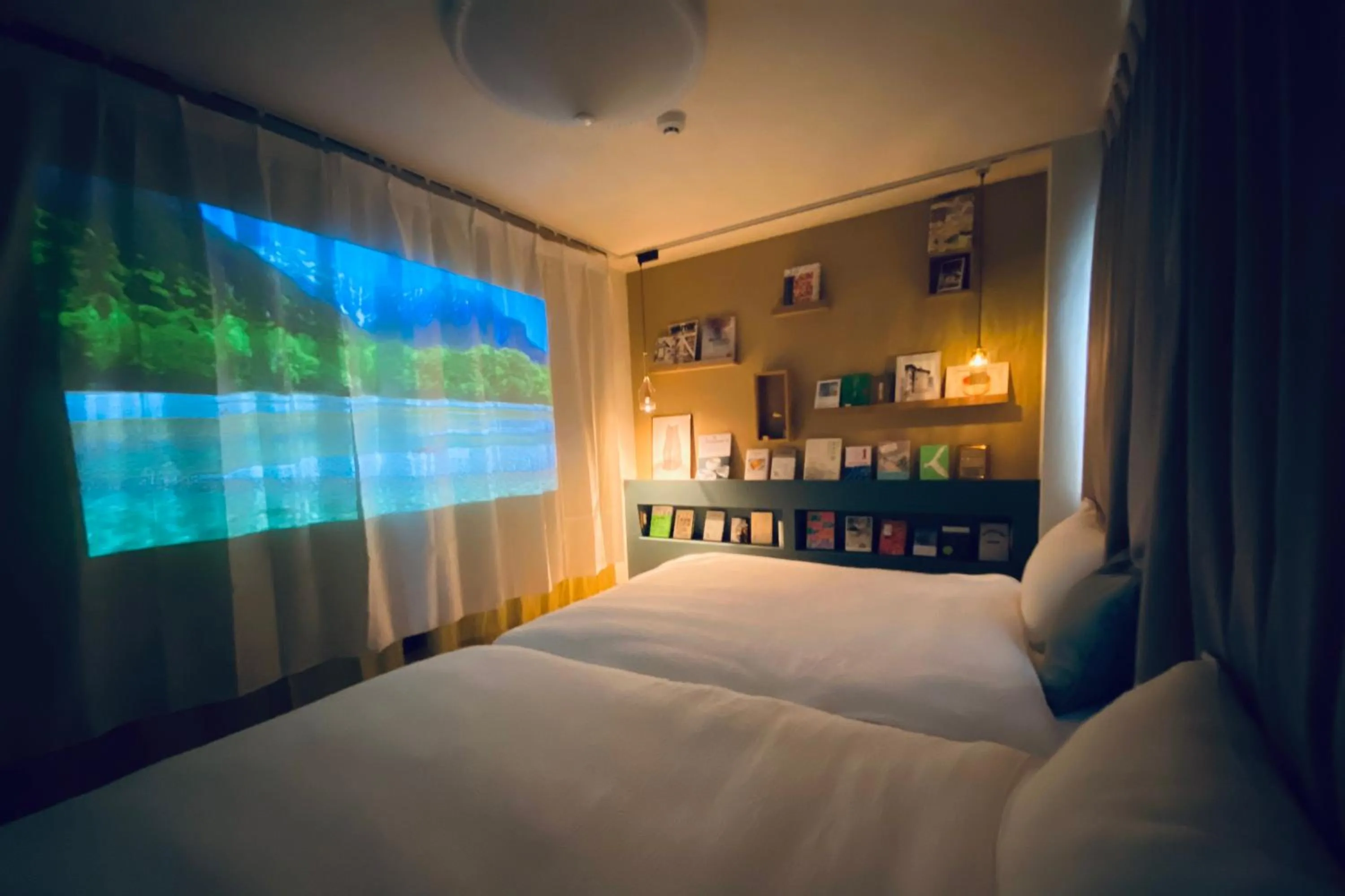 Bed in TOE LIBRARY Tokyo Asakusa